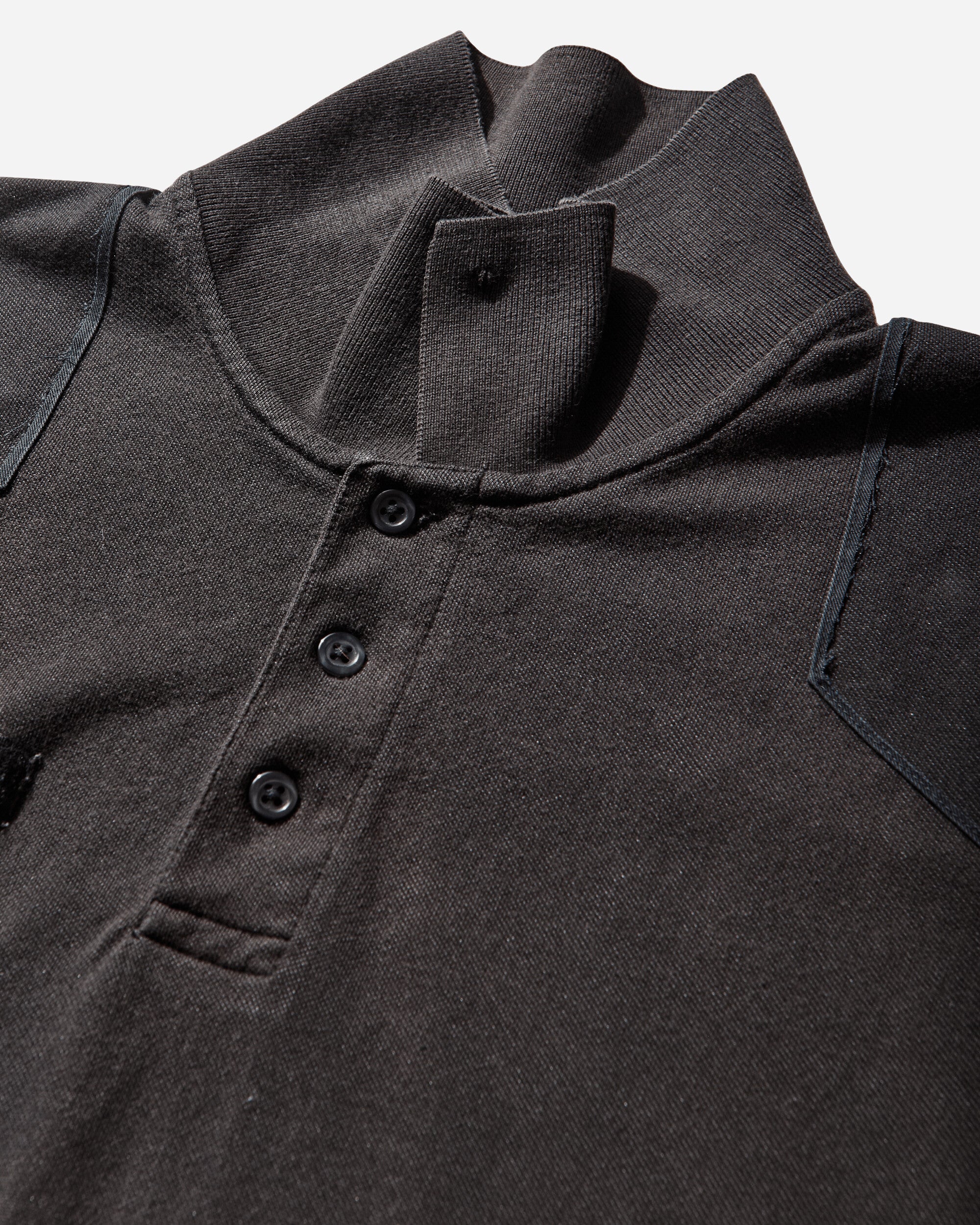 Cut Up Military Polo Black - Image 4