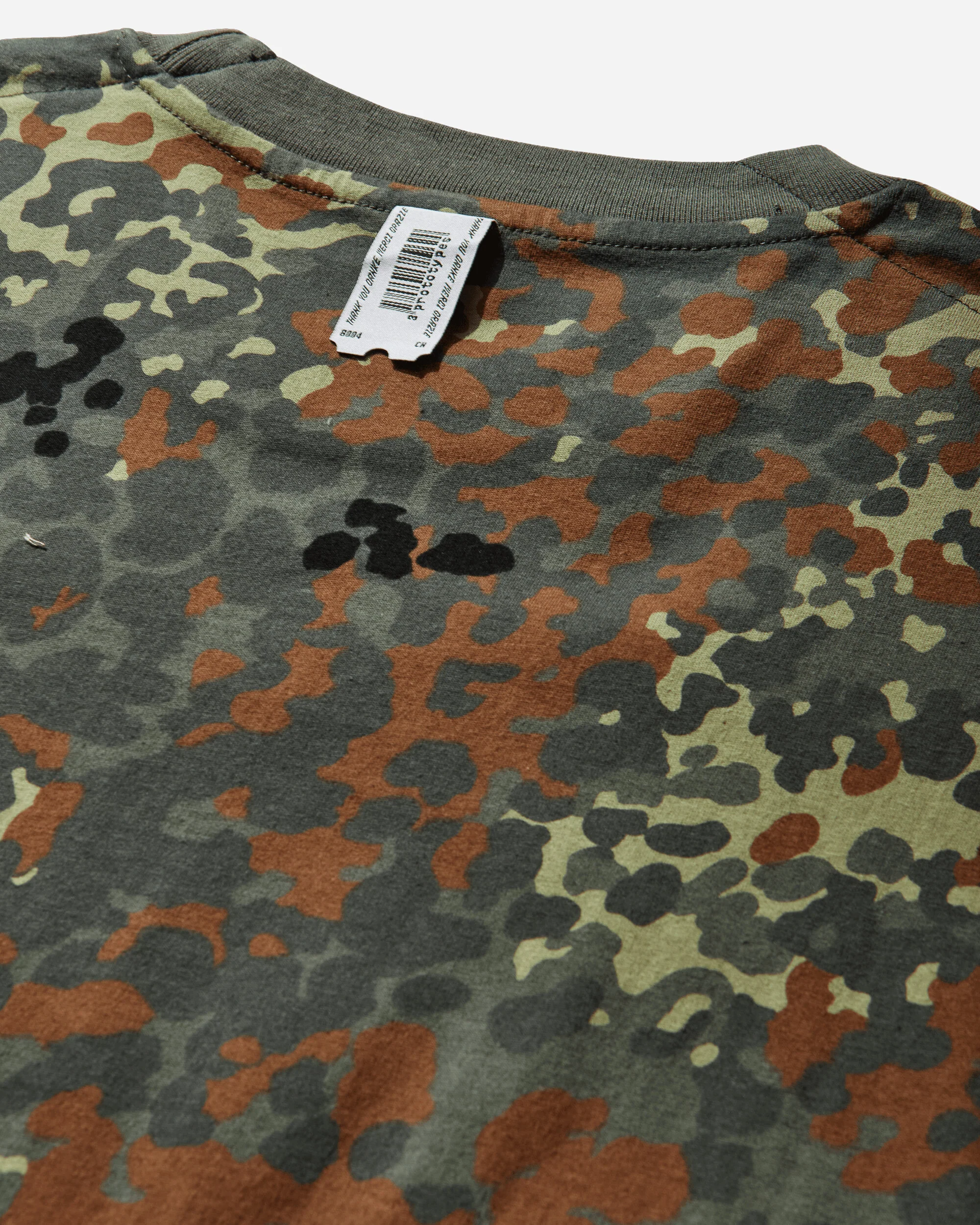 Goat Stencil Camo T-Shirt Green - Image 3