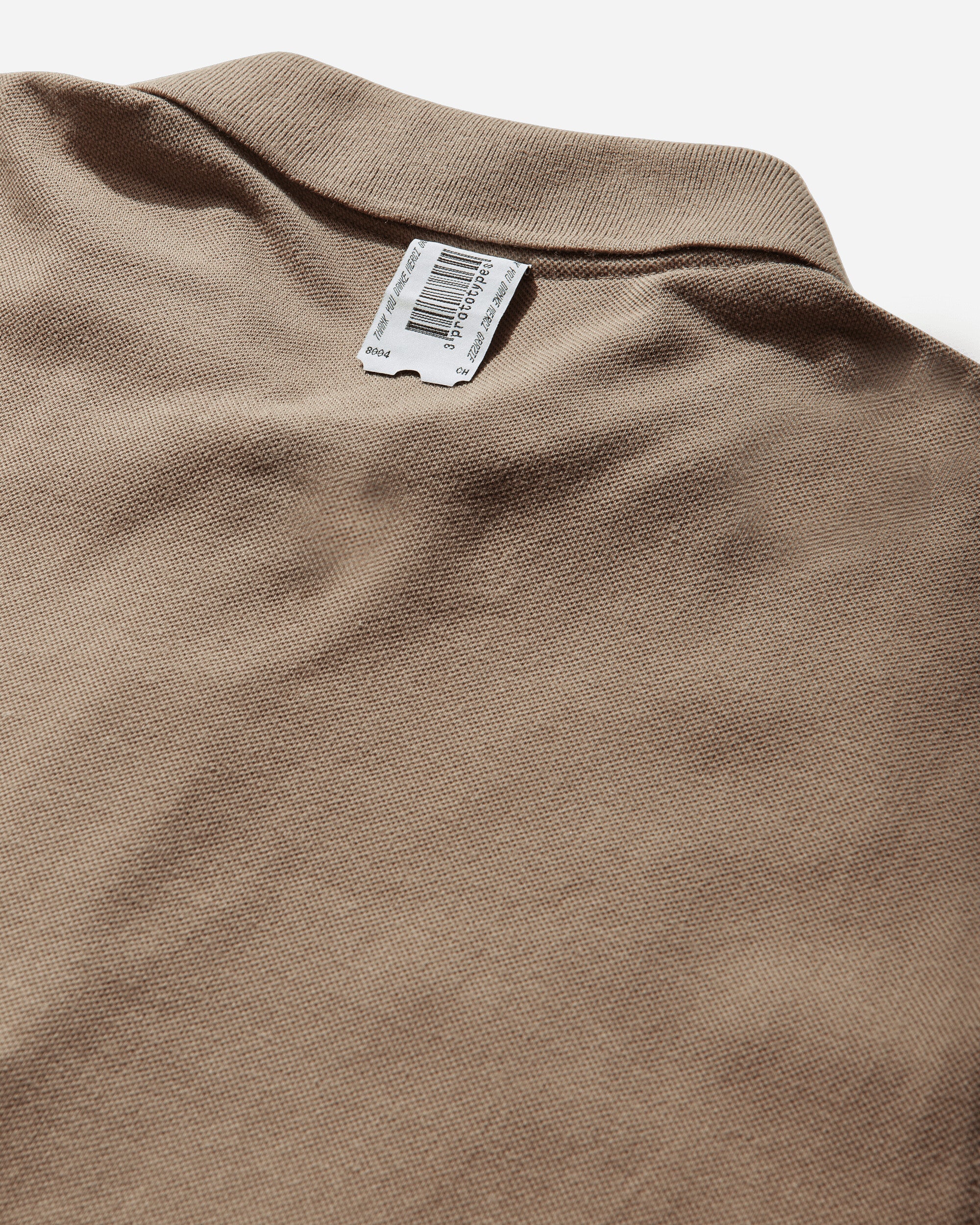 Sprayed Check Polo Beige - Image 4