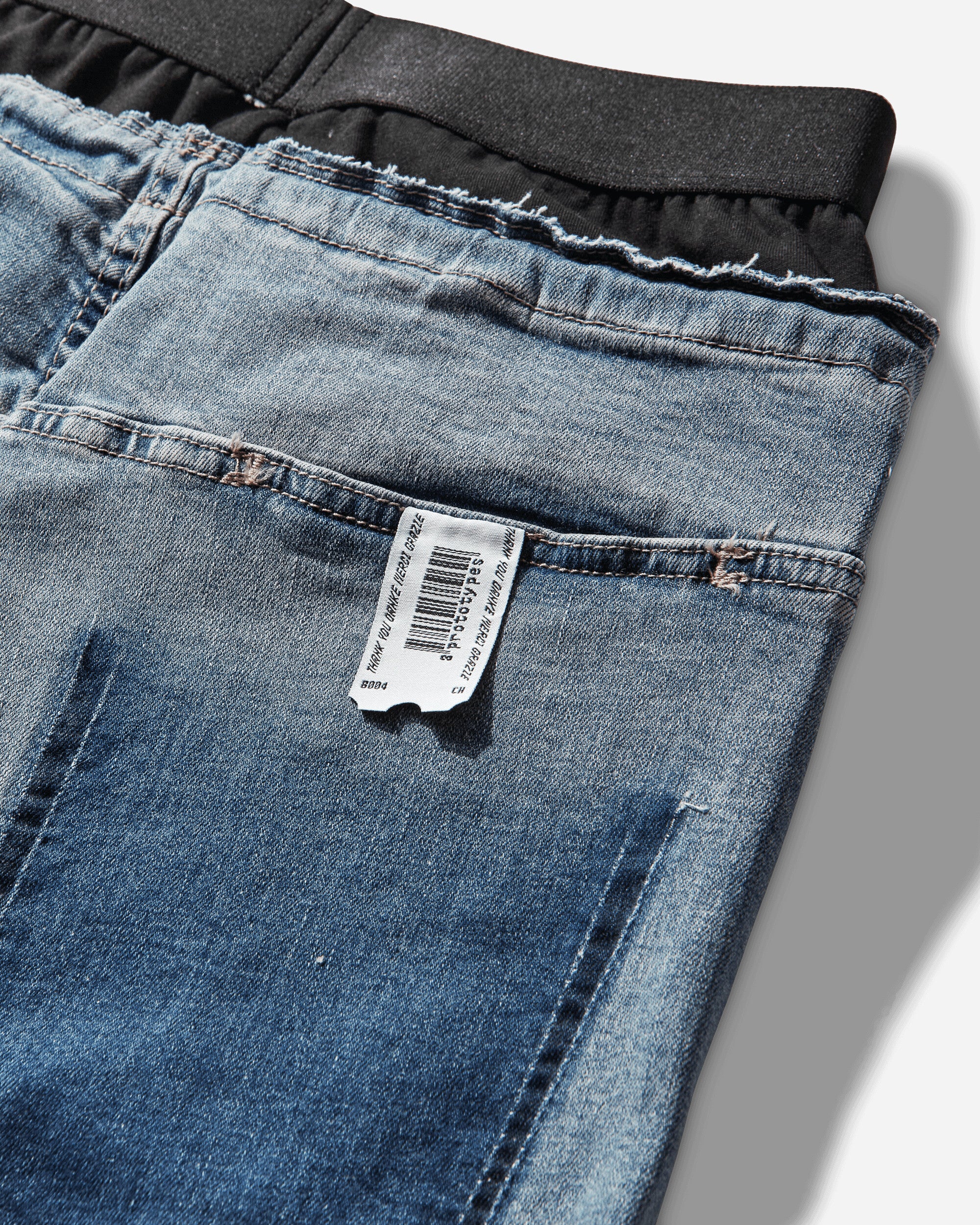 Loose Fit Waistband Denim Jeans Blue - Image 3