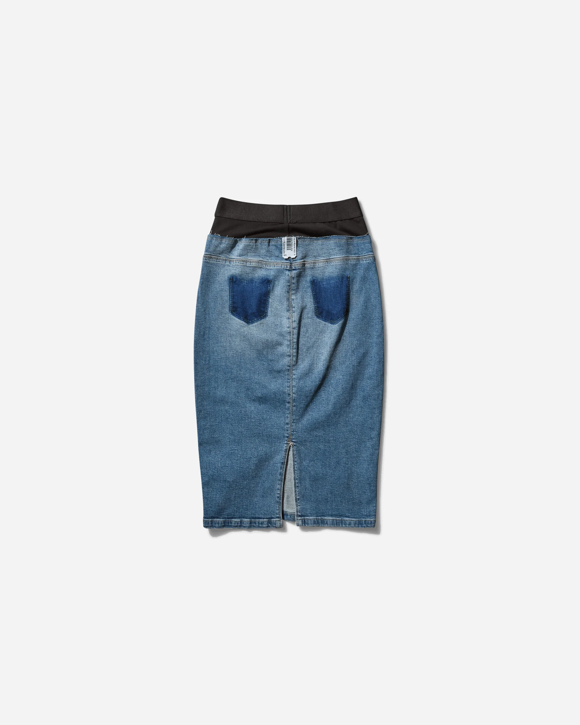 Women's Waistband Denim Pencil Skirt Blue - Image 2