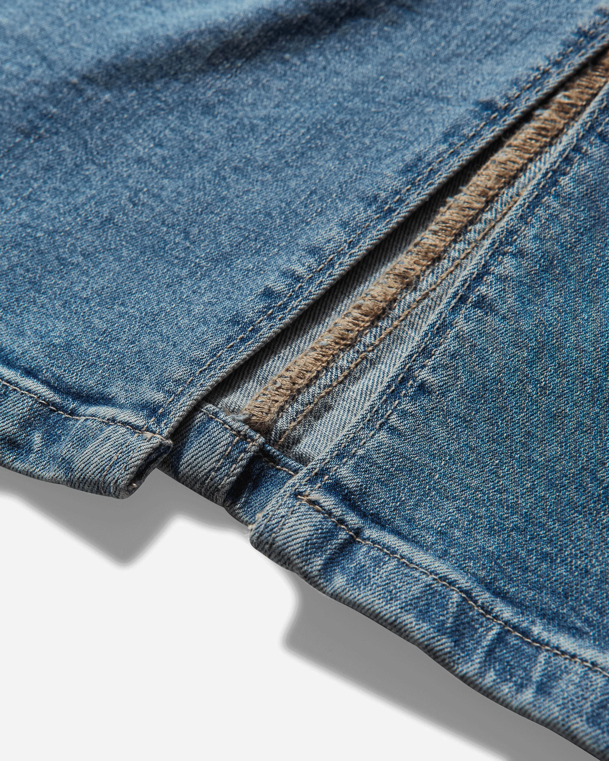 Women's Waistband Denim Pencil Skirt Blue - Image 4