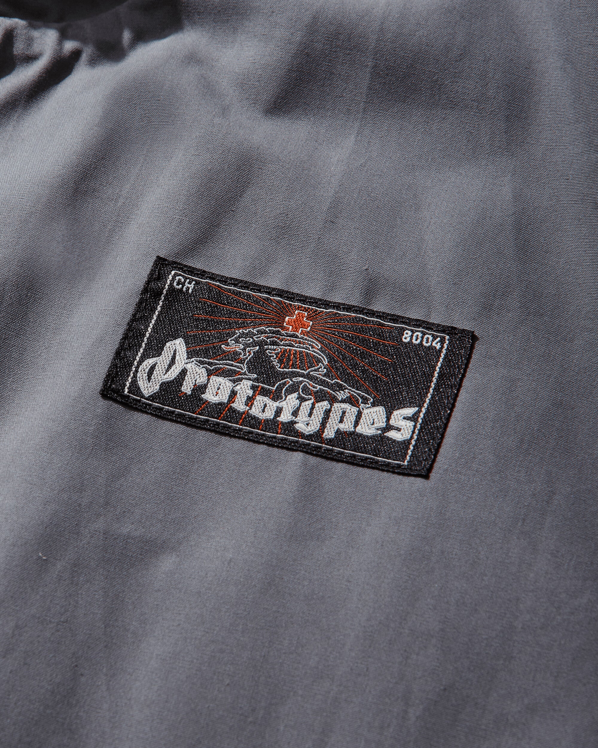 Waxed Harrington Jacket Grey - Image 3