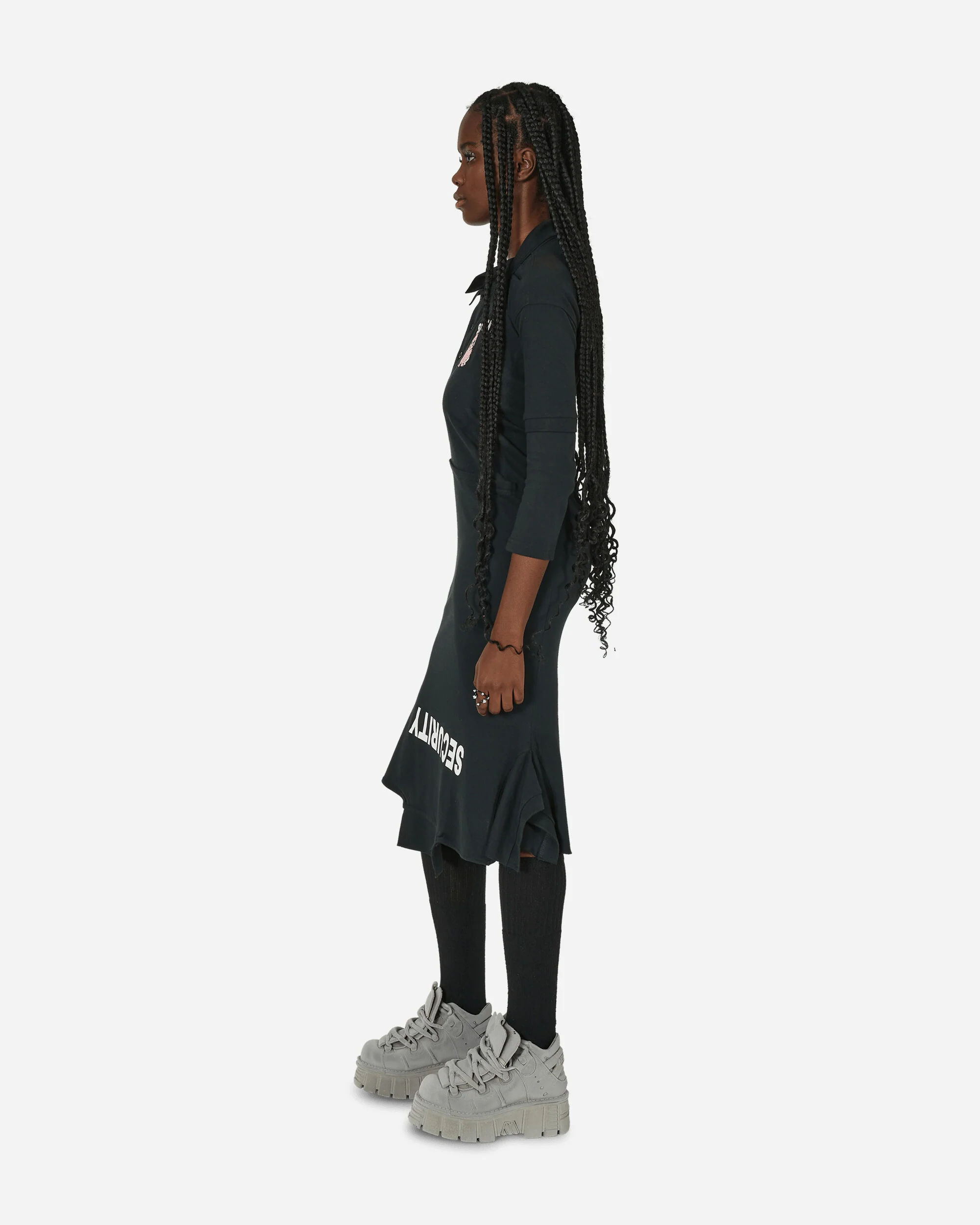 Cut Up Polo Dress Black - Image 2