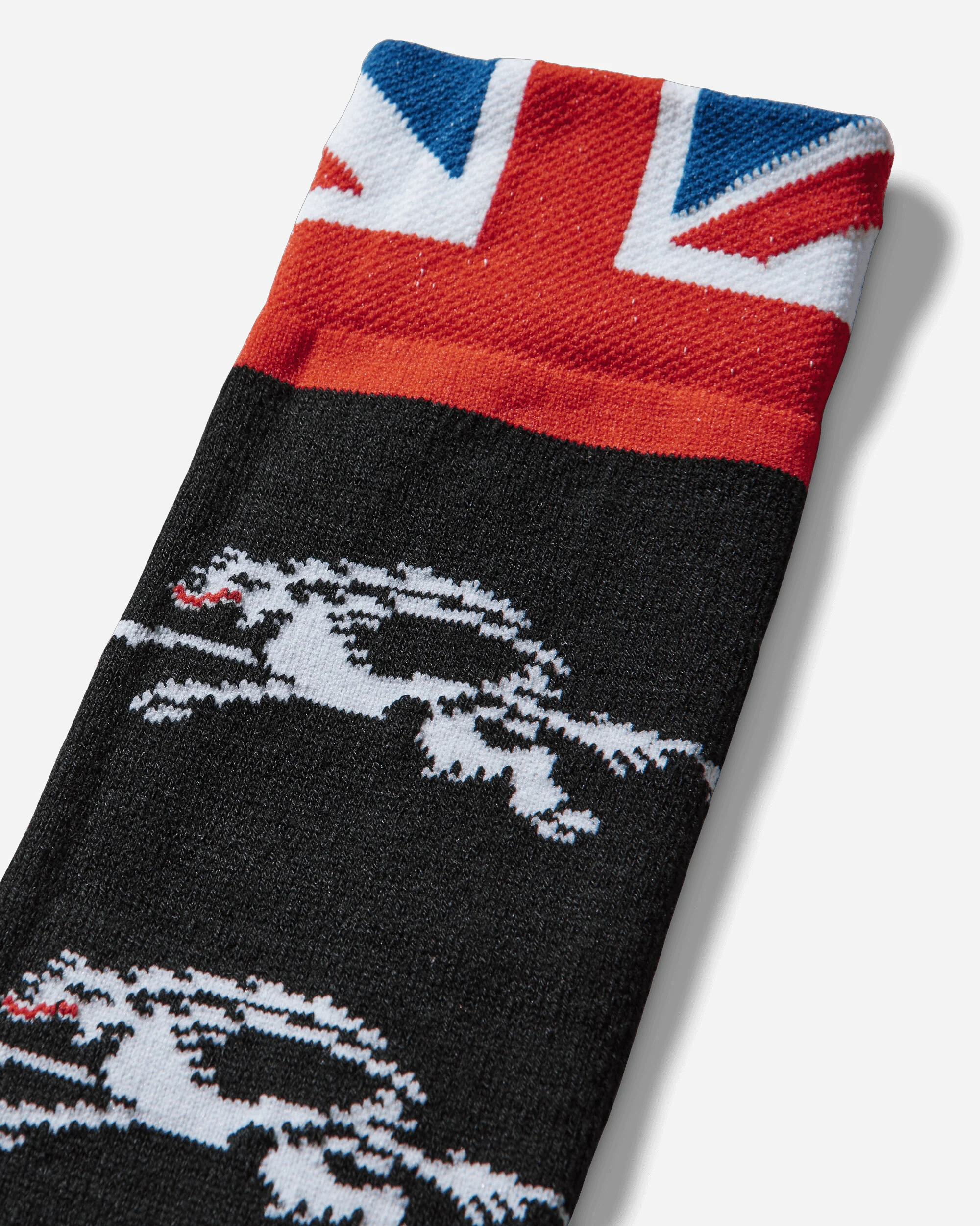 Thigh High Graphic Socks Black - Image 3