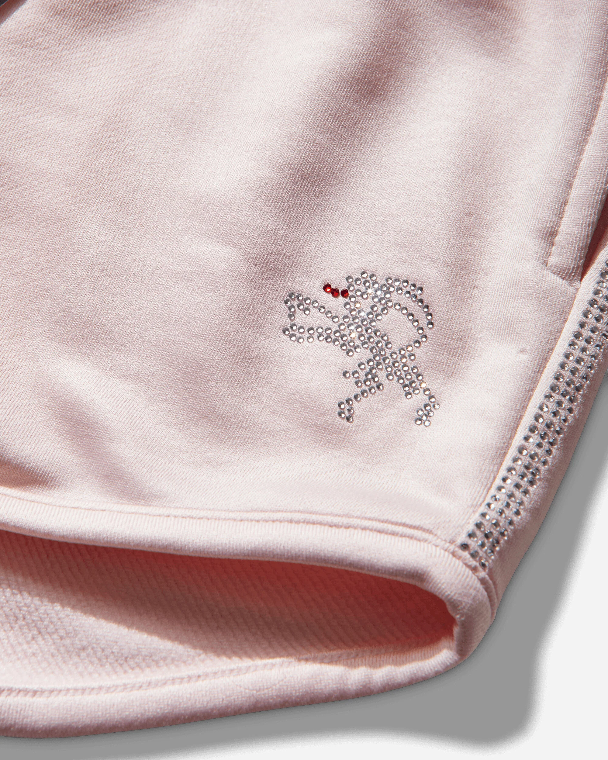 Women's Rhinestone Track Shorts Pink - Image 4