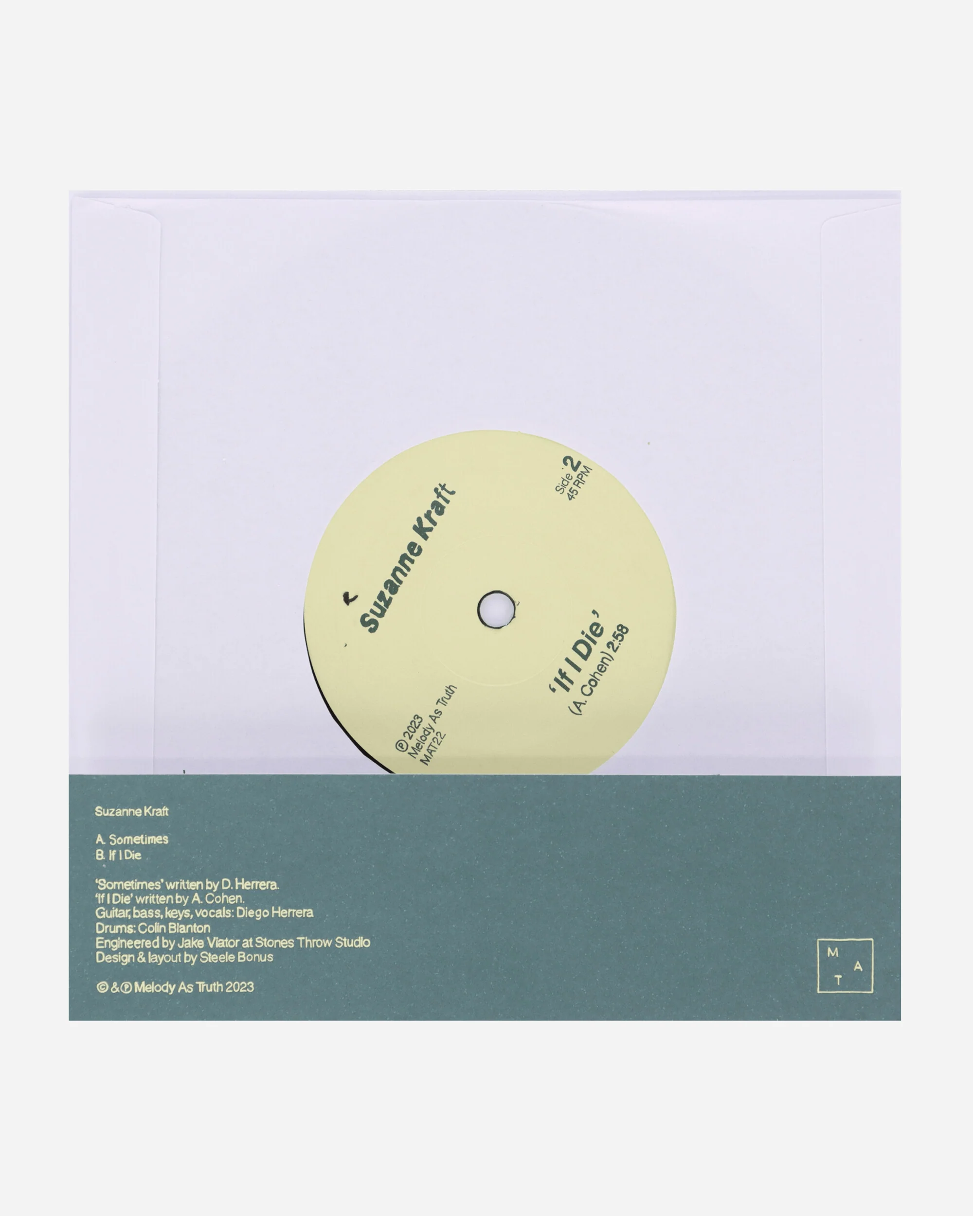 Sometimes / If I Die Vinyl - Image 2