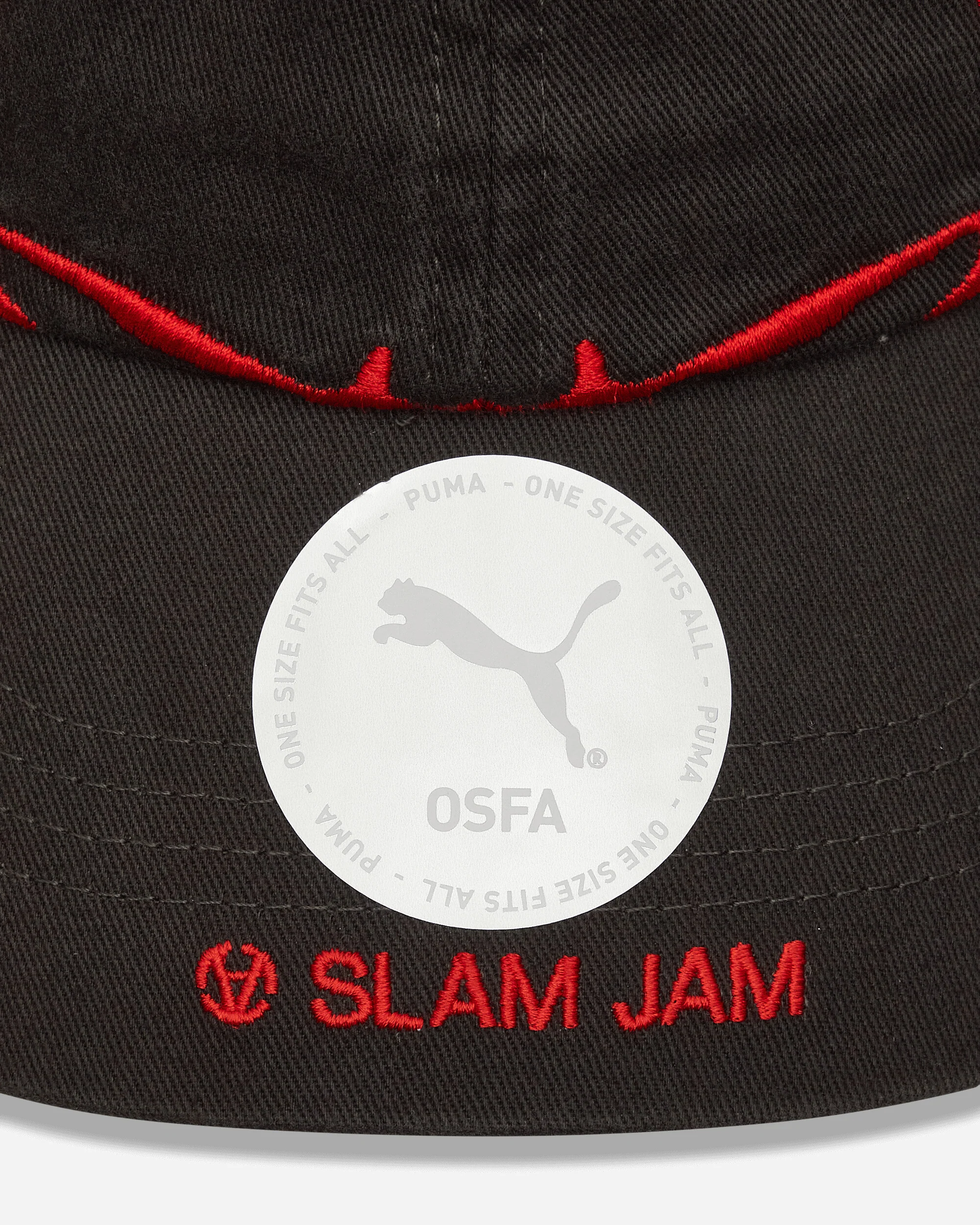 AC Milan x Slam Jam Cap Black / For All Time Red - Image 7