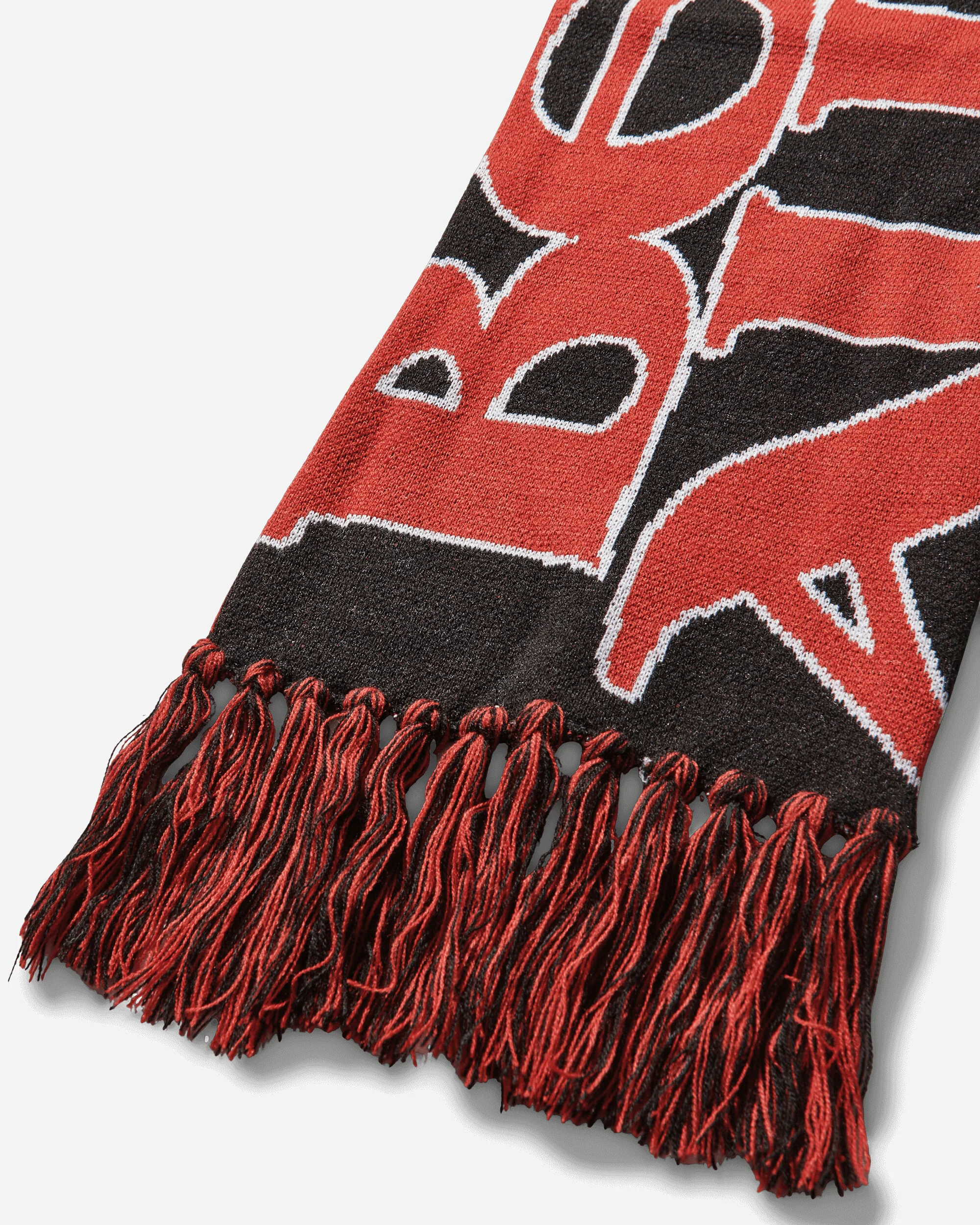 AC Milan x Slam Jam Scarf Black / For All Time Red - Image 11