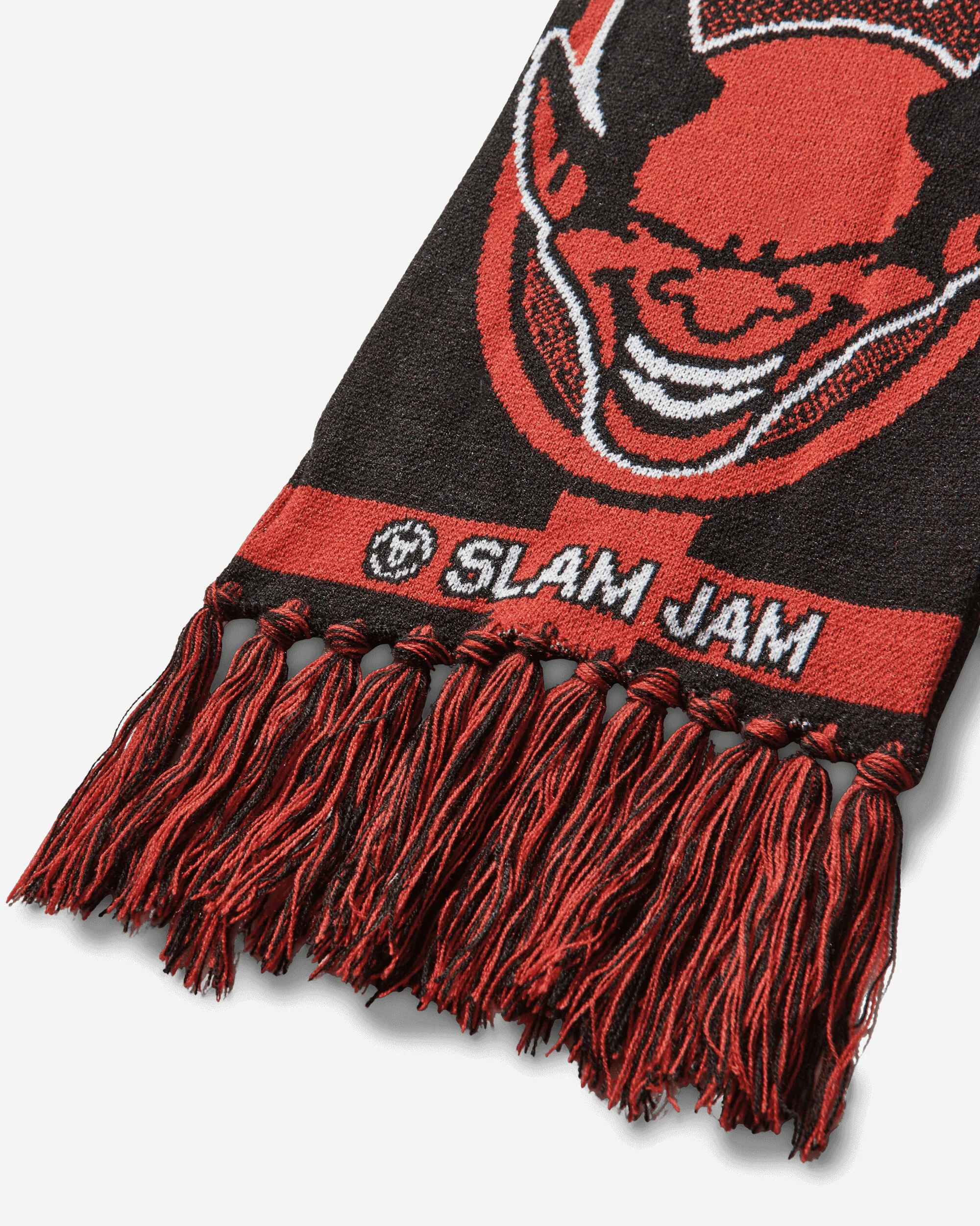 AC Milan x Slam Jam Scarf Black / For All Time Red - Image 4