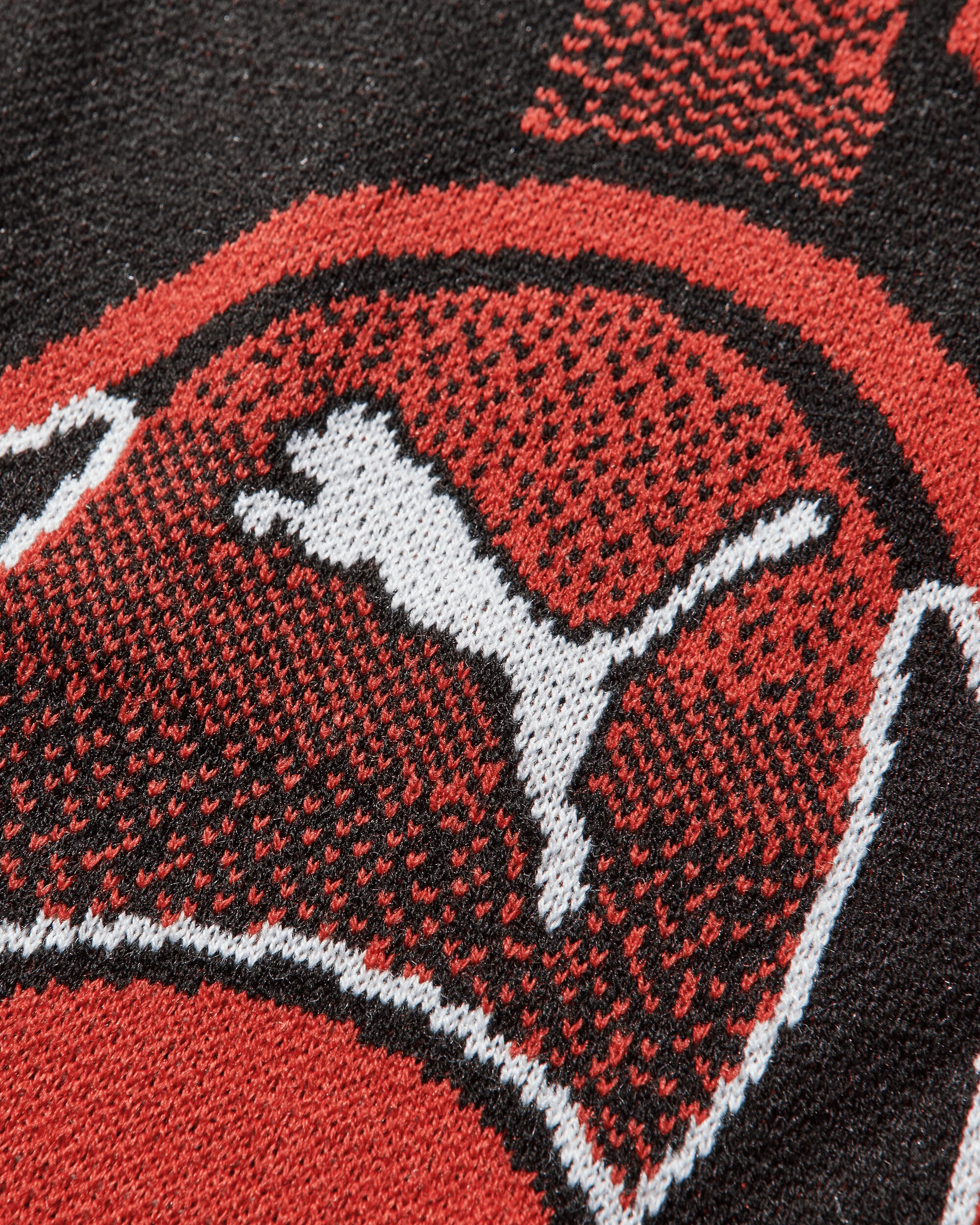 AC Milan x Slam Jam Scarf Black / For All Time Red - Image 5