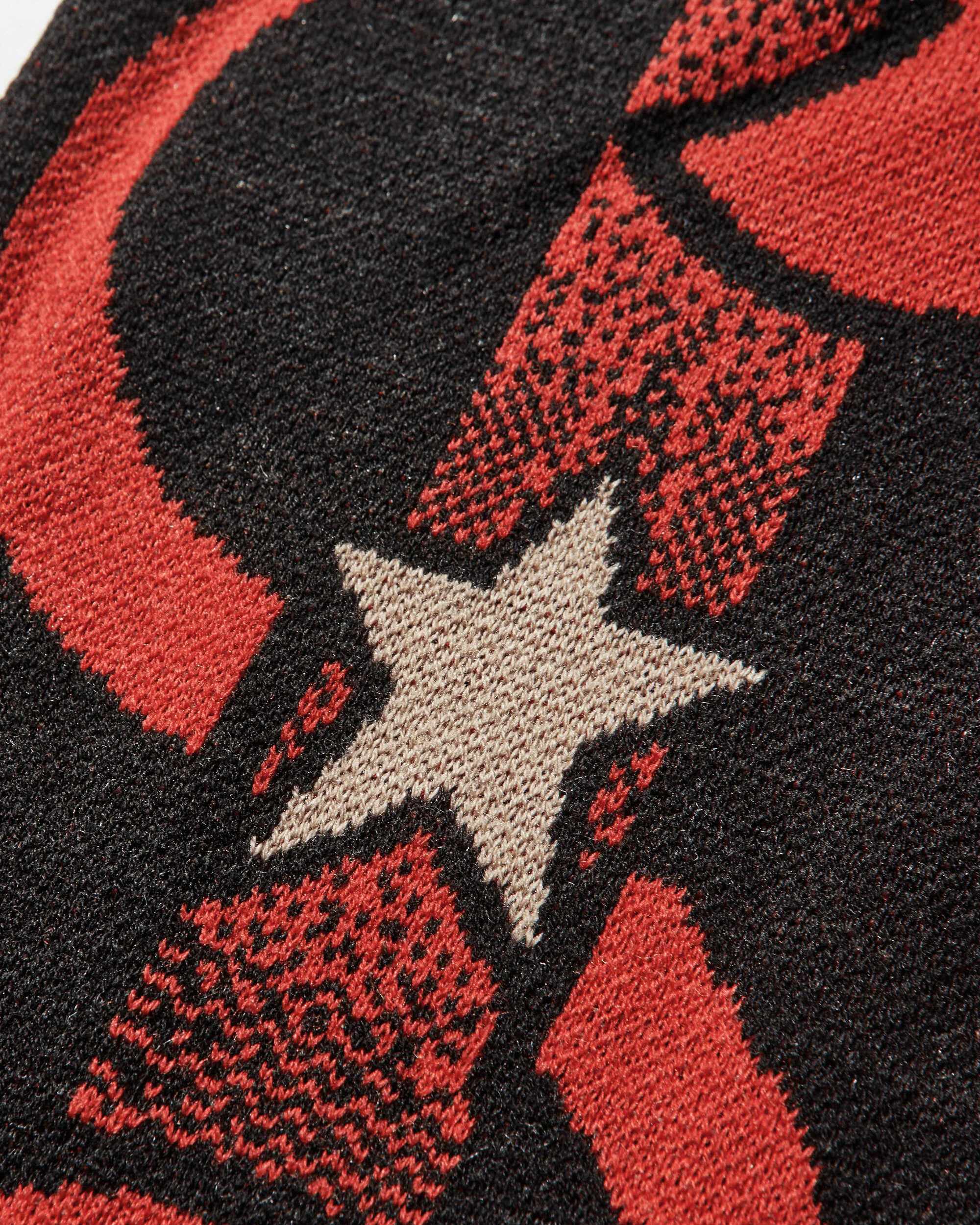 AC Milan x Slam Jam Scarf Black / For All Time Red - Image 6