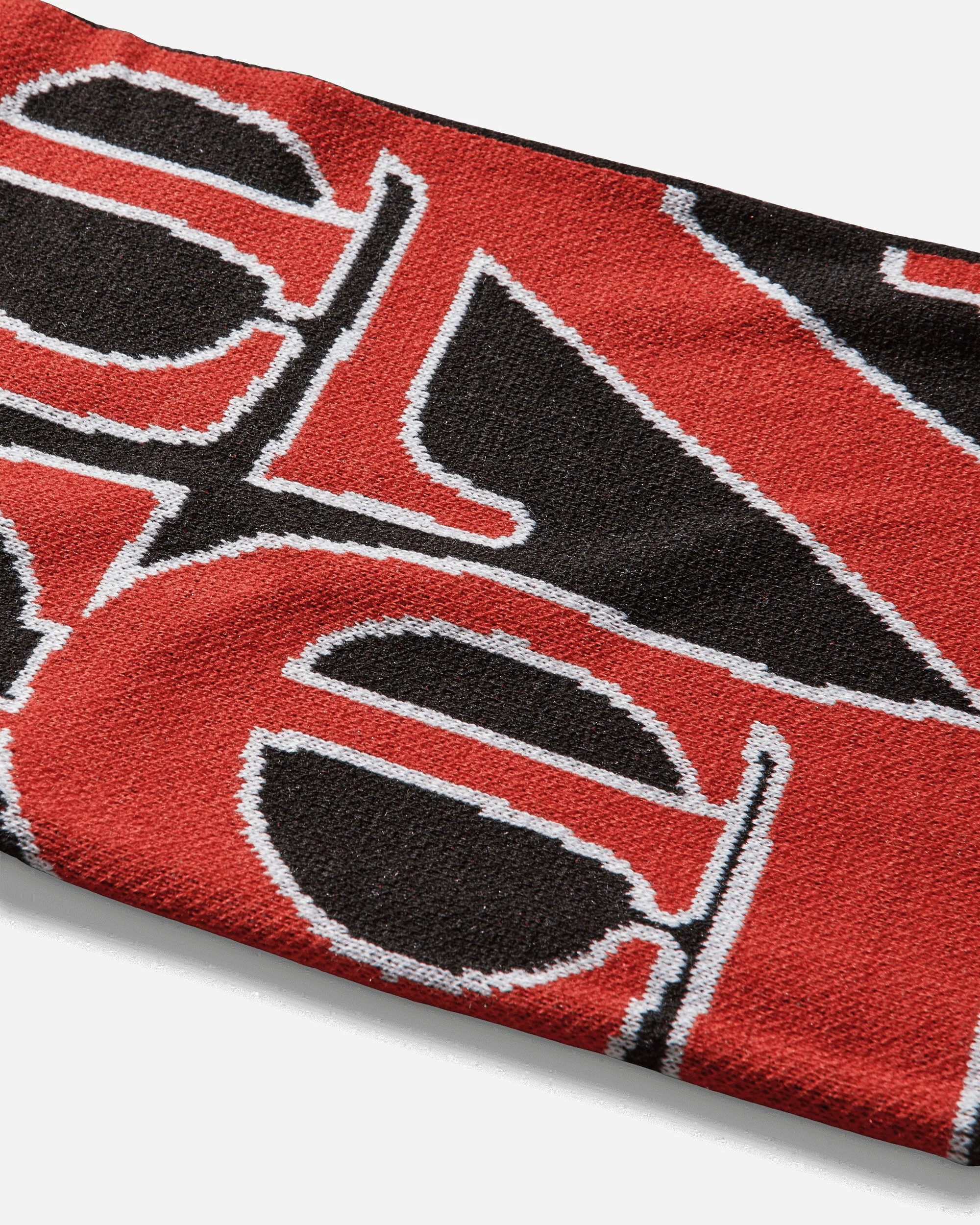 AC Milan x Slam Jam Scarf Black / For All Time Red - Image 9