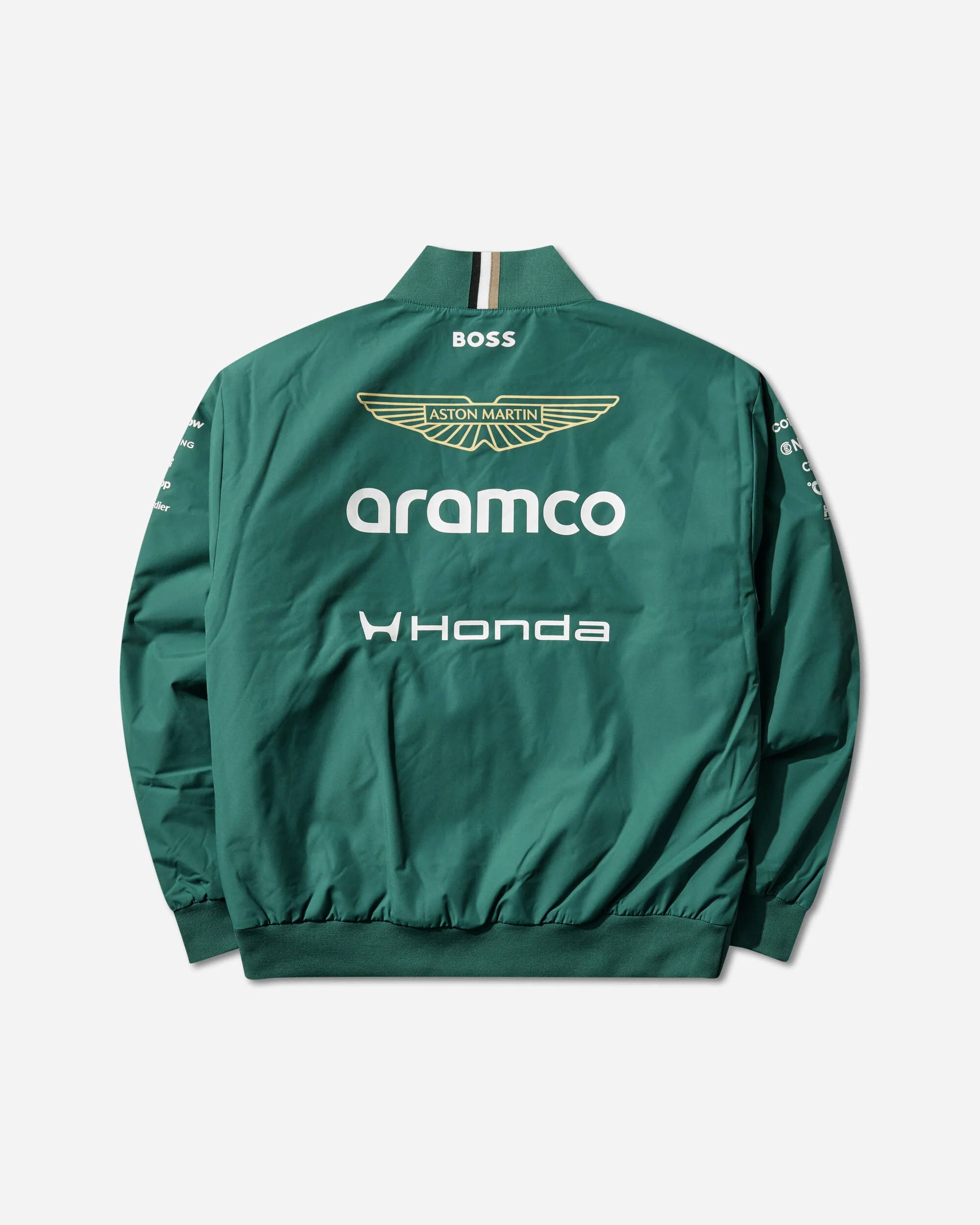 Men's ASTON MARTIN ARAMCO F1 TEAM Replica Bomber Jacket Green Lux - Image 2