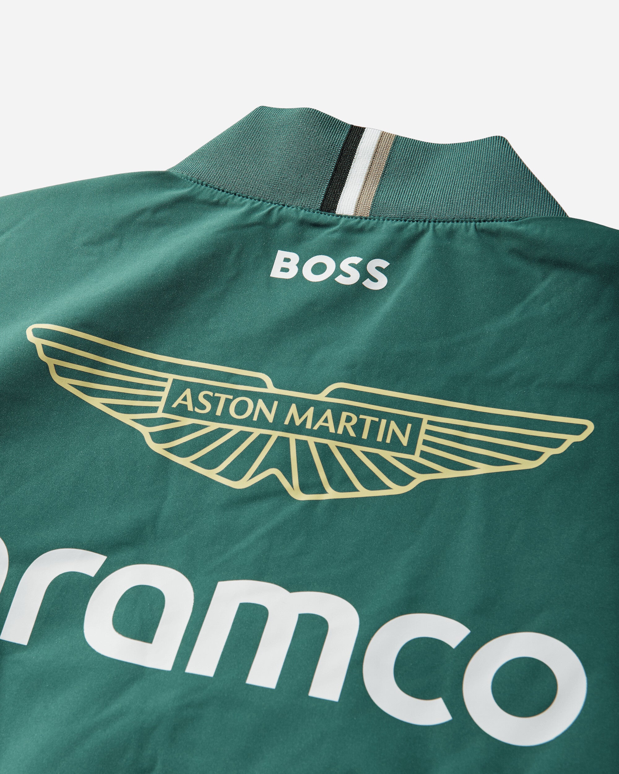 Men's ASTON MARTIN ARAMCO F1 TEAM Replica Bomber Jacket Green Lux - Image 3