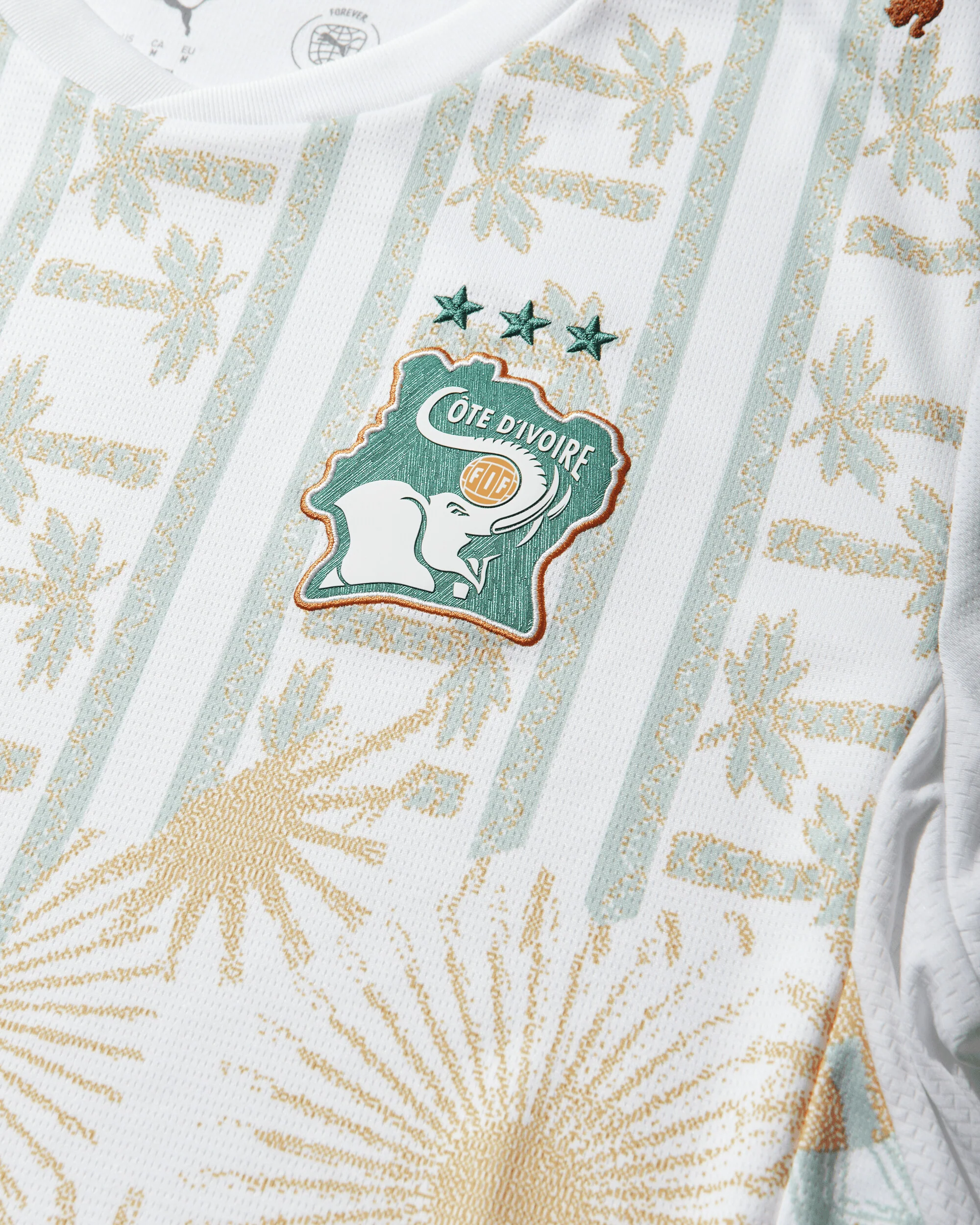 Men's Côte d'Ivoire 2026 Away Jersey White / Warm Chestnut - Image 3