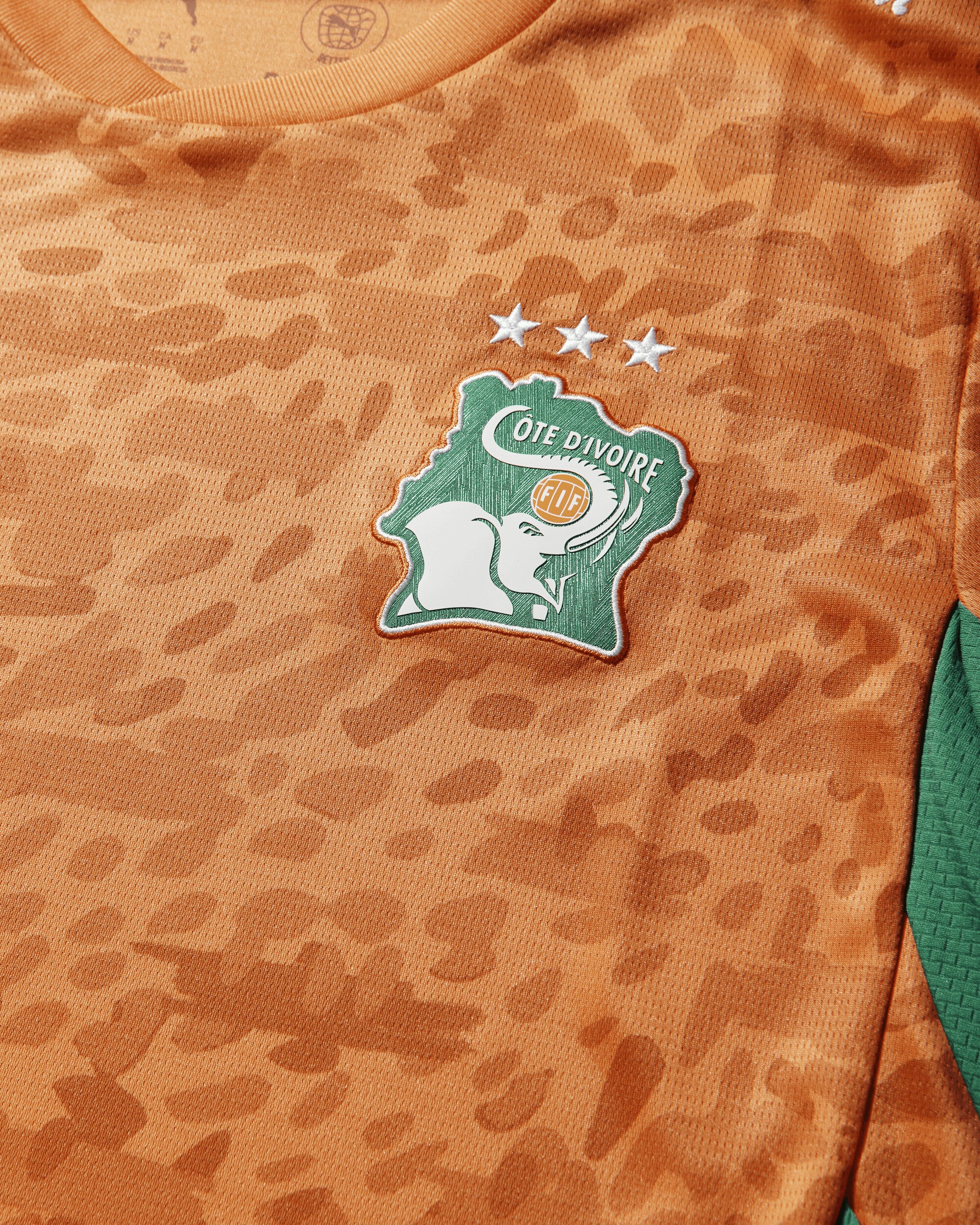 Men's Côte d'Ivoire 2026 Home Jersey Rickie Orange / Sport Green - Image 3
