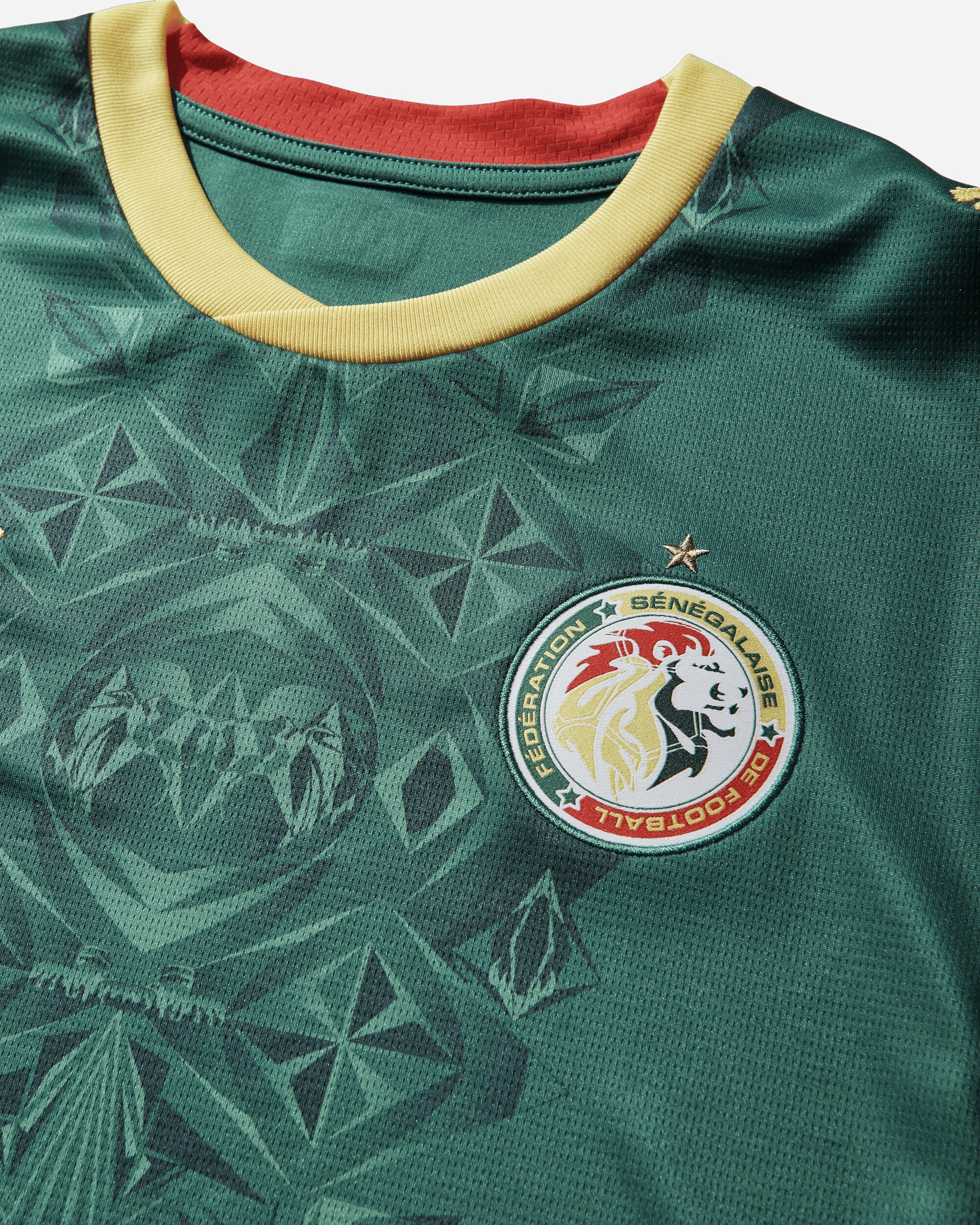 Men's Senegal 2026 Away Jersey Wild Green / Red - Image 3