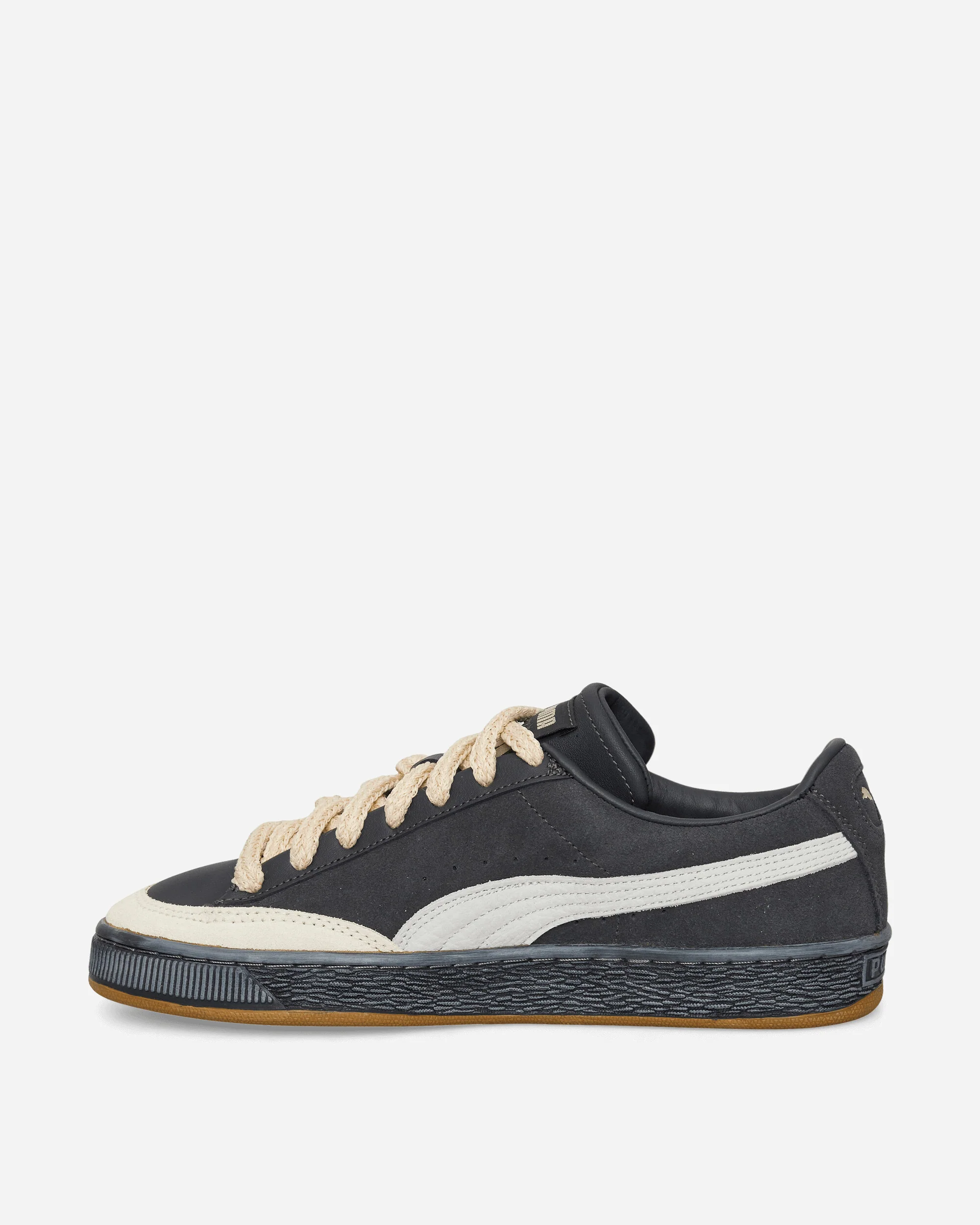Nahmias Suede Vintage Black Sneakers Flat Dark Gray / Honey Butter - Image 3