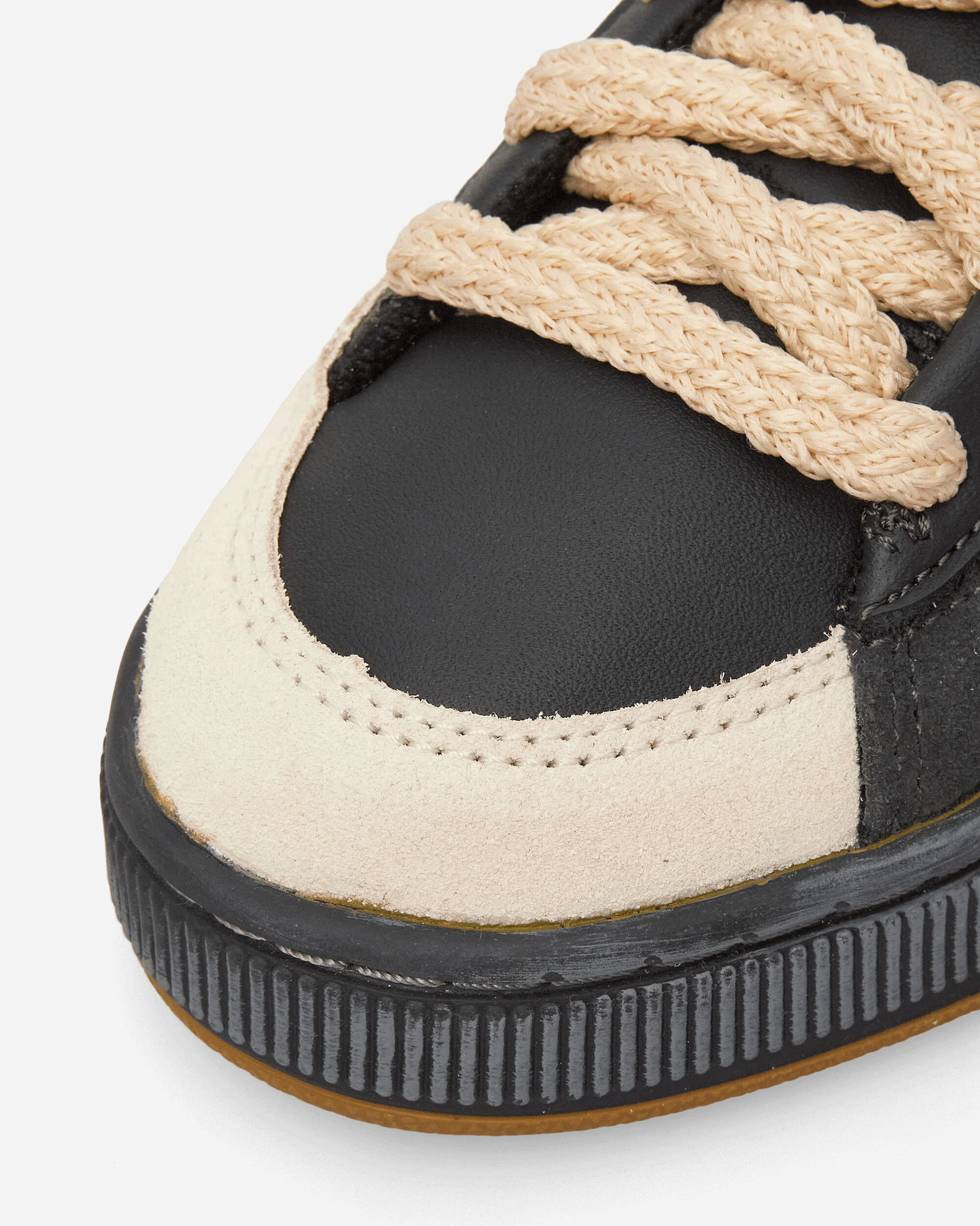Nahmias Suede Vintage Black Sneakers Flat Dark Gray / Honey Butter - Image 7