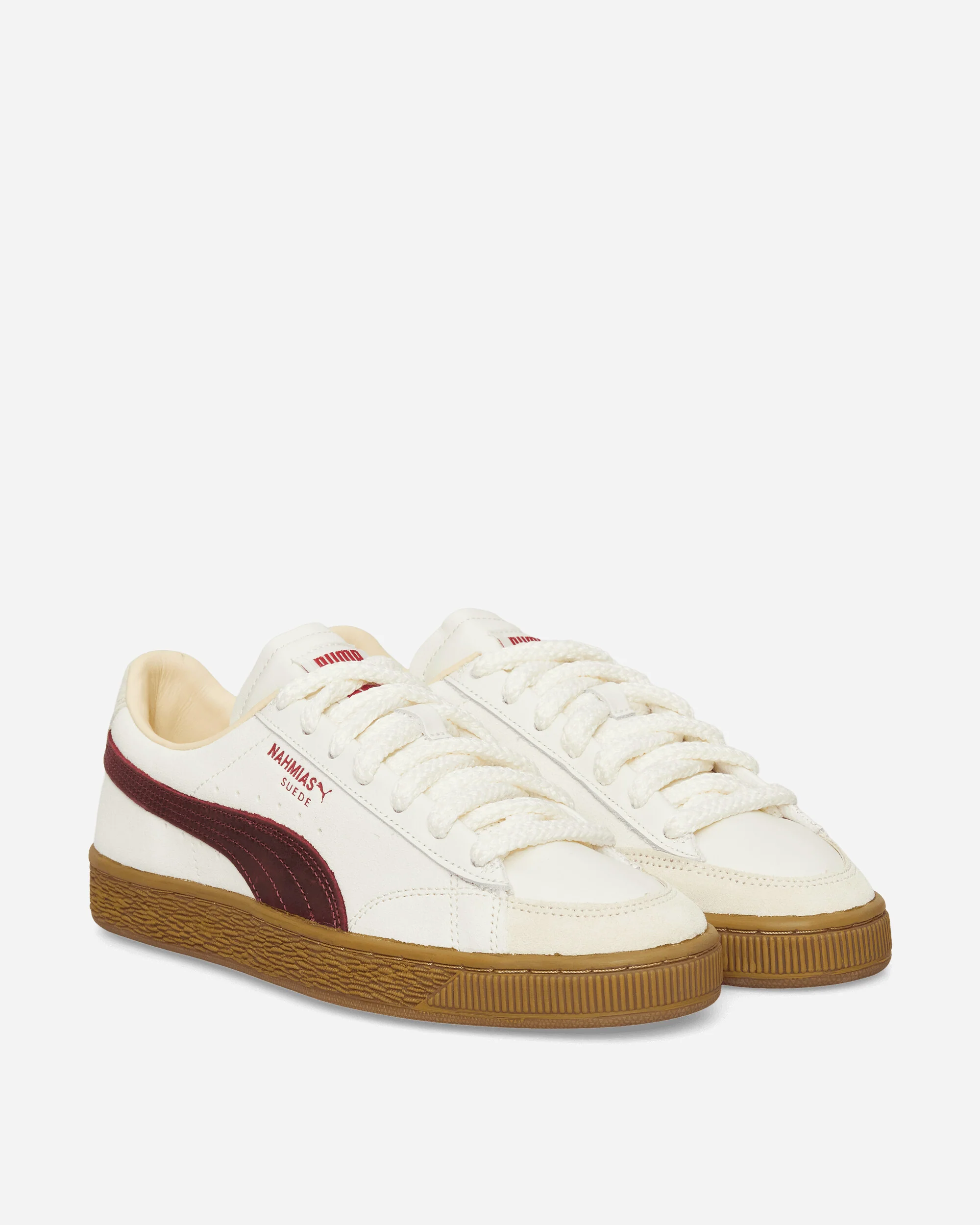 Nahmias Suede Vintage Red Sneakers Warm White / For All Time Red - Image 2