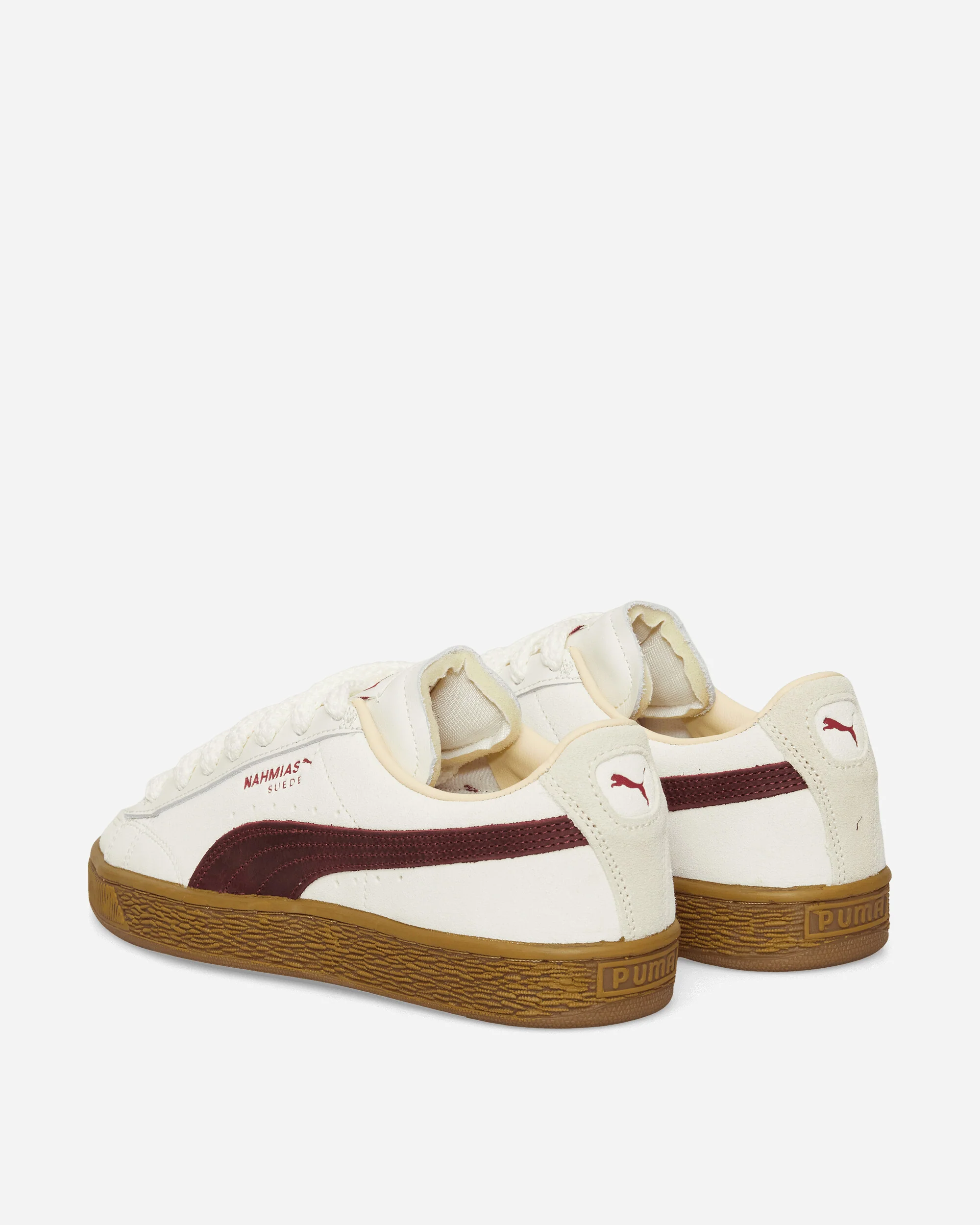 Nahmias Suede Vintage Red Sneakers Warm White / For All Time Red - Image 4