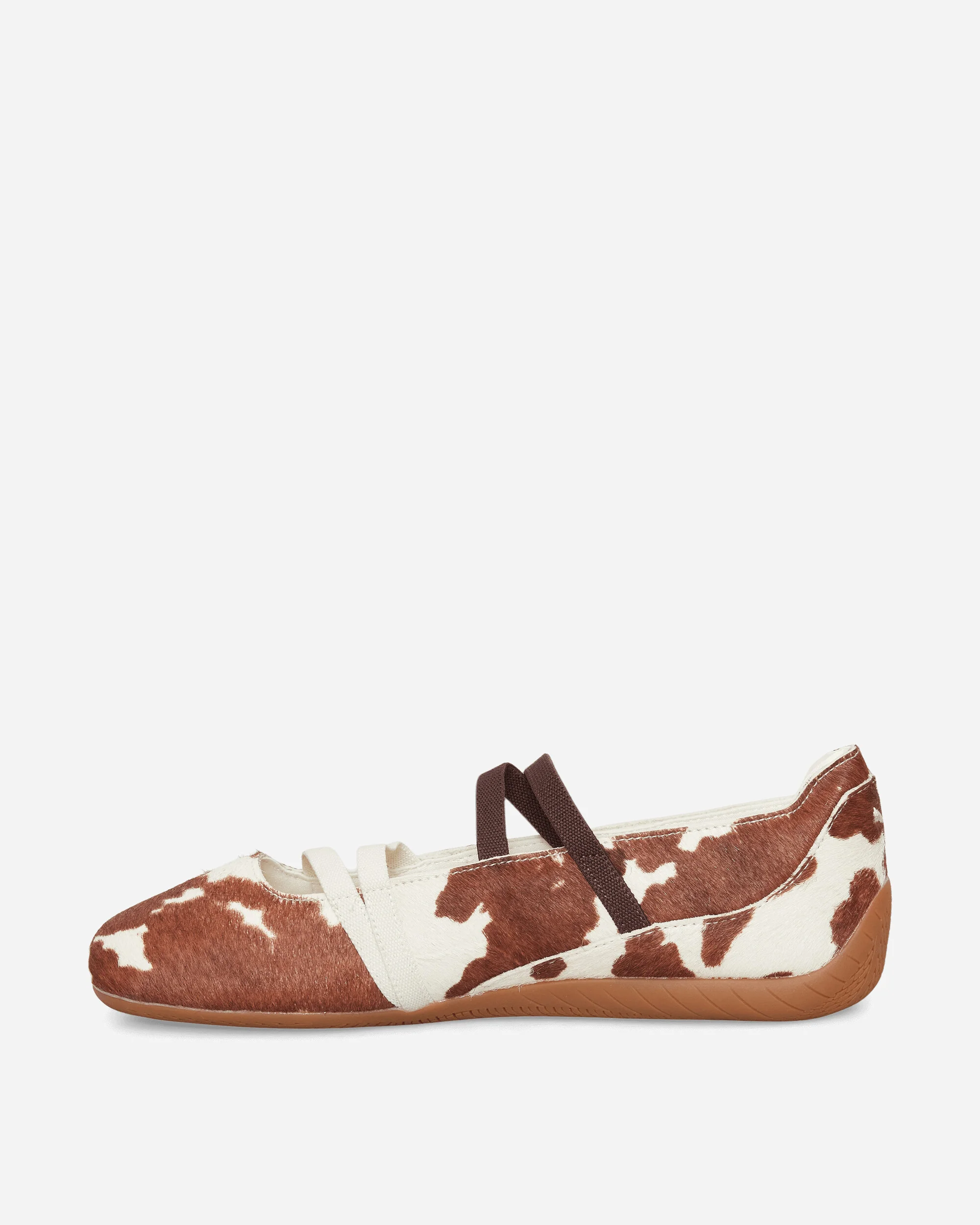 Women's Speedcat Ballet Cow Print Shoes Chocolate Brown / Warm White - Image 3