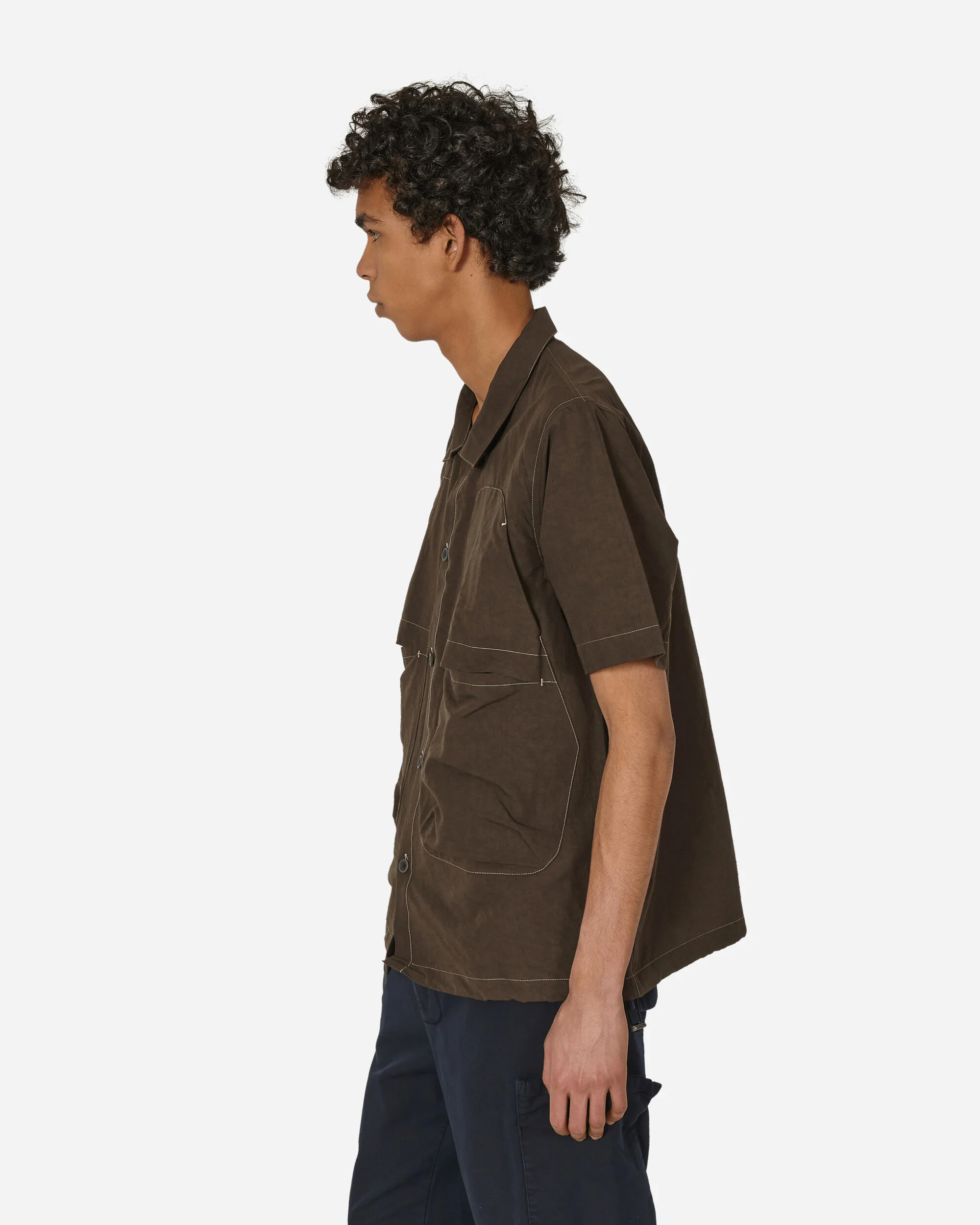 Glems Shortsleeve Shirt Chocolate Brown - Image 2