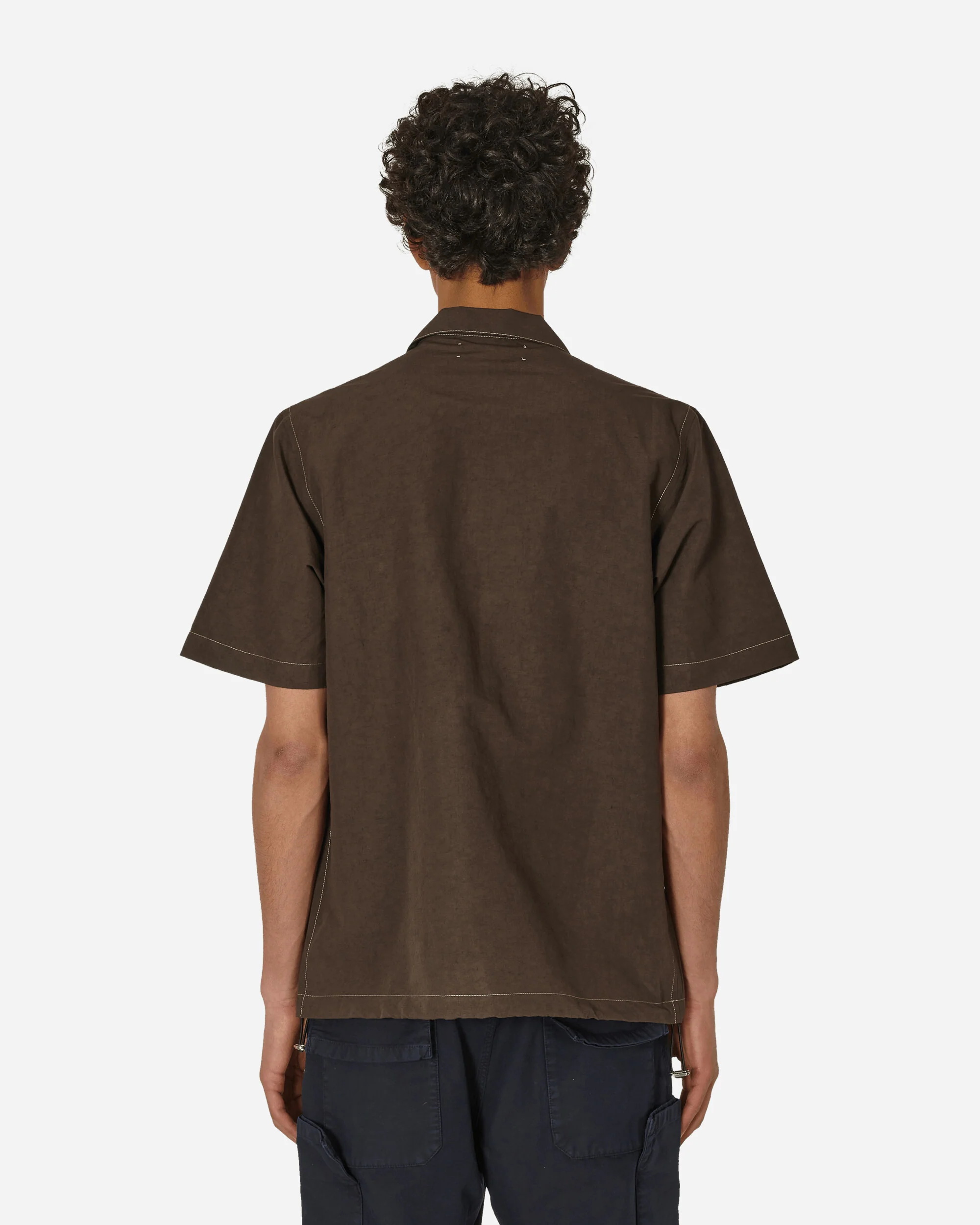 Glems Shortsleeve Shirt Chocolate Brown - Image 3