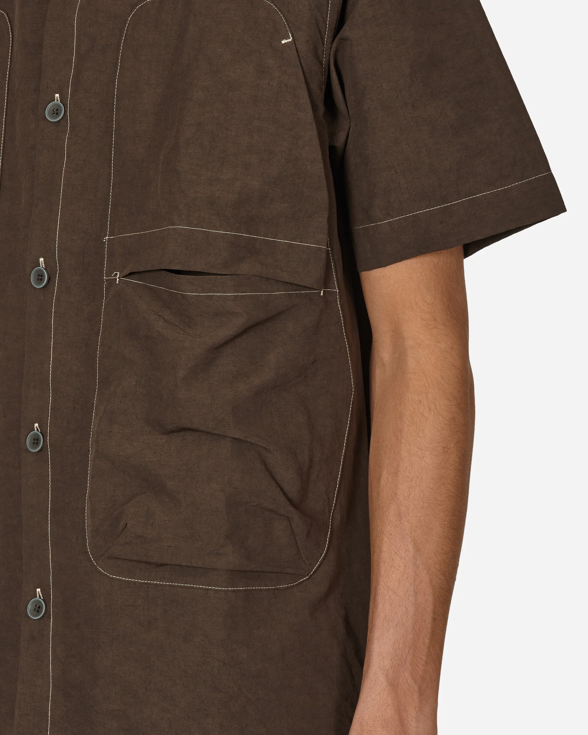 Glems Shortsleeve Shirt Chocolate Brown - Image 5