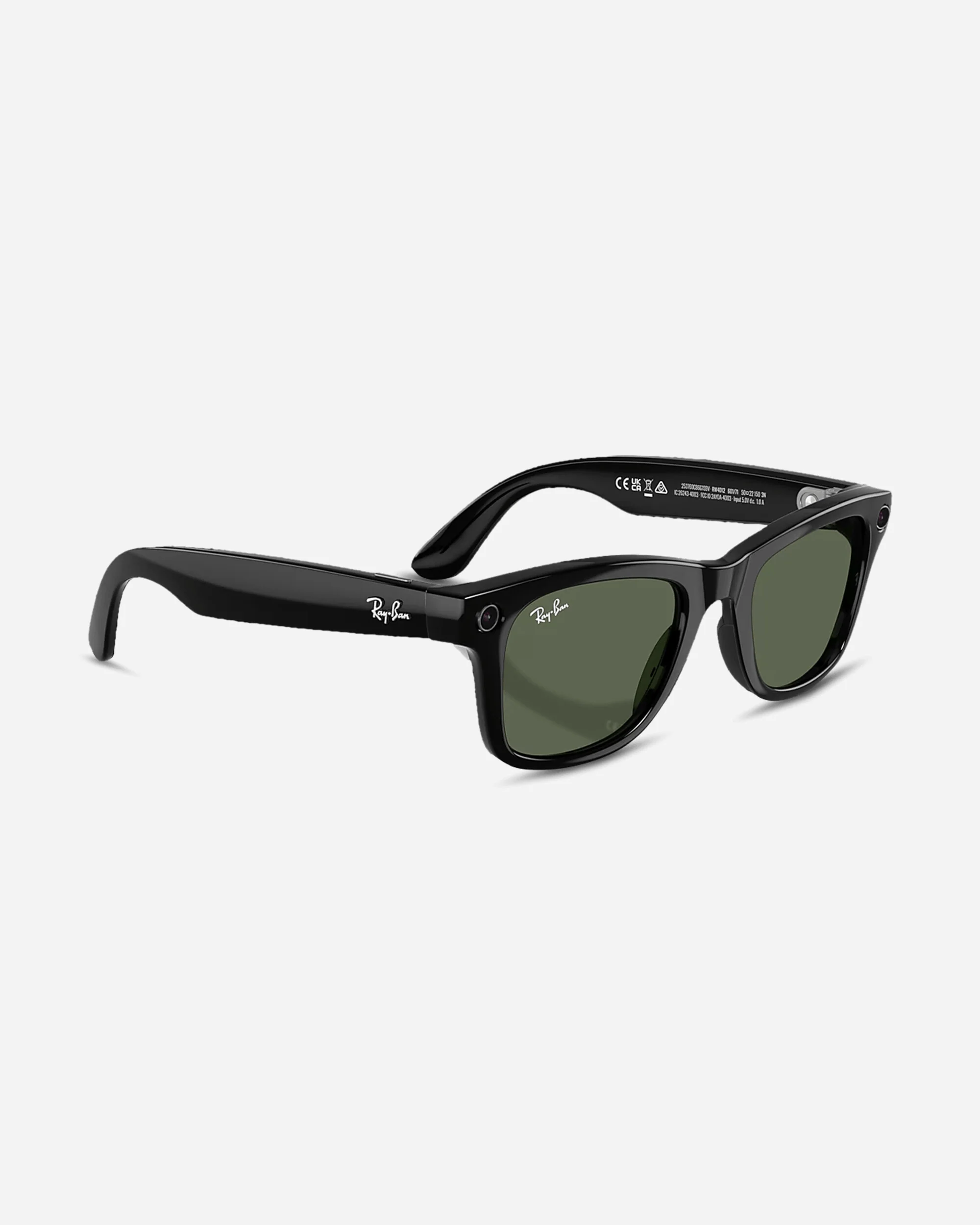 Wayfarer Gen 2 Sunglasses Shiny Black / G-15 Green - Image 6