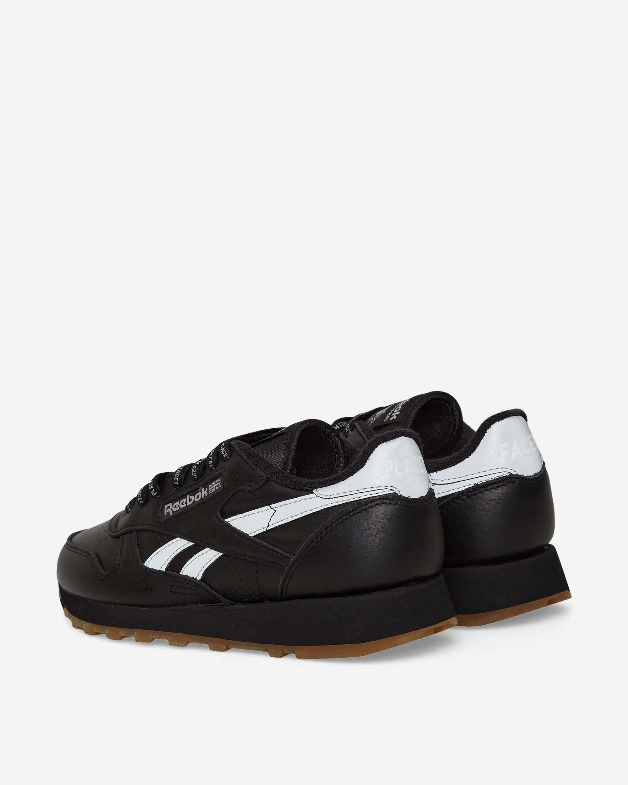 PLACES+FACES Classic Leather Sneakers Black / Silver - Image 4