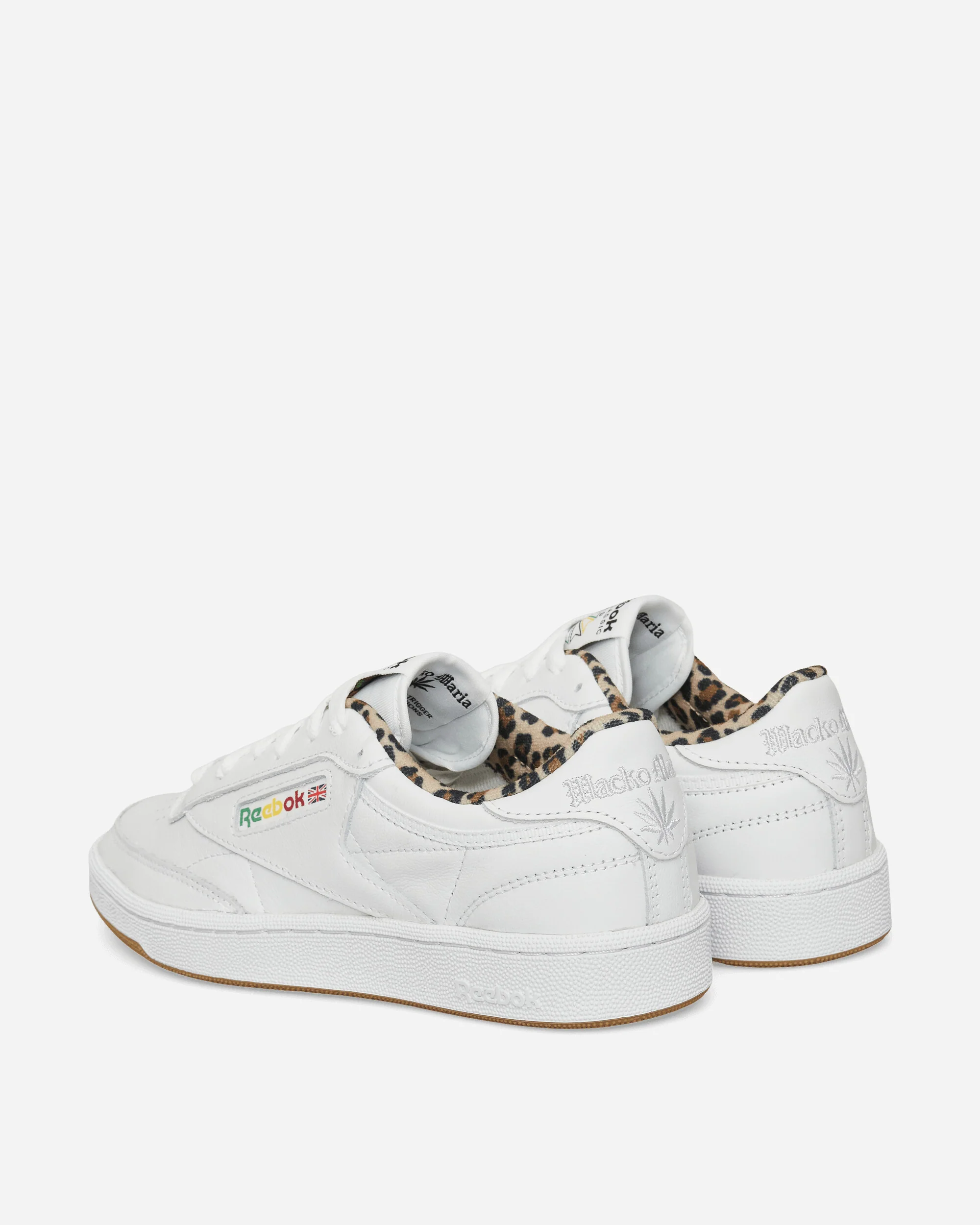 WACKO MARIA Club C 85 Vintage Sneakers White / Leopard - Image 4