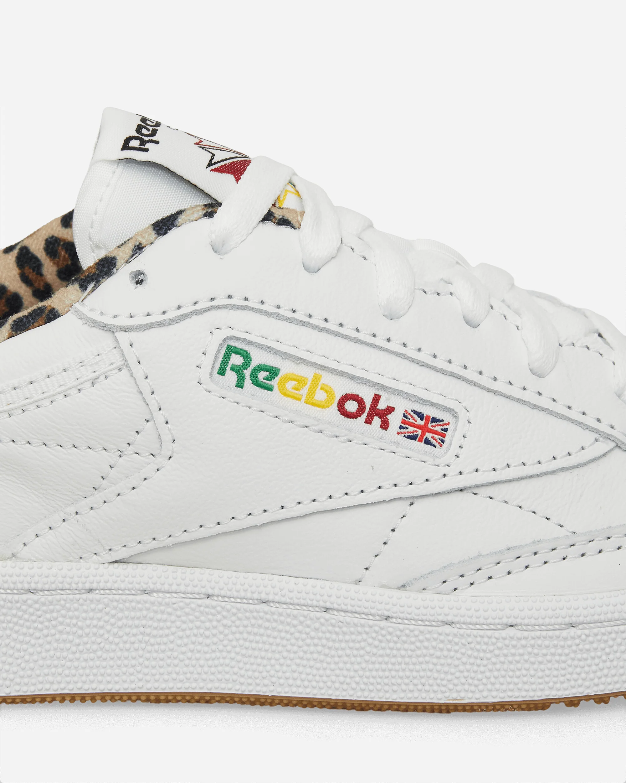 WACKO MARIA Club C 85 Vintage Sneakers White / Leopard - Image 7