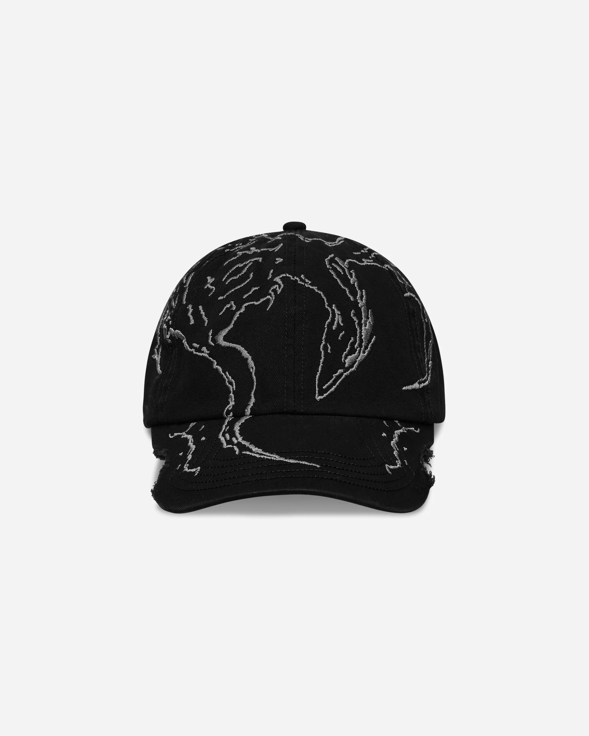 Ryli Embriodered 6-Panel Cap Washed Black - Image 2