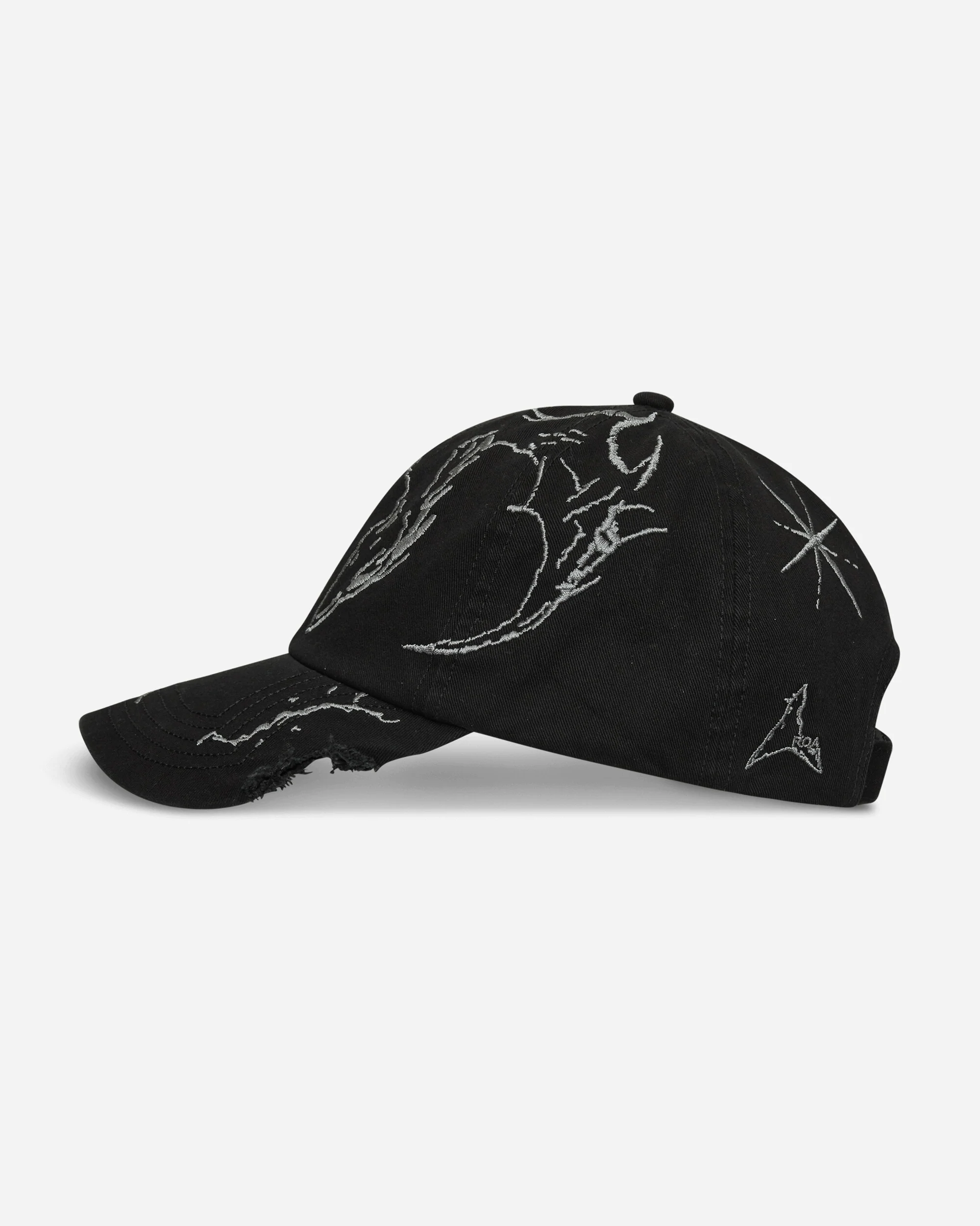 Ryli Embriodered 6-Panel Cap Washed Black - Image 3