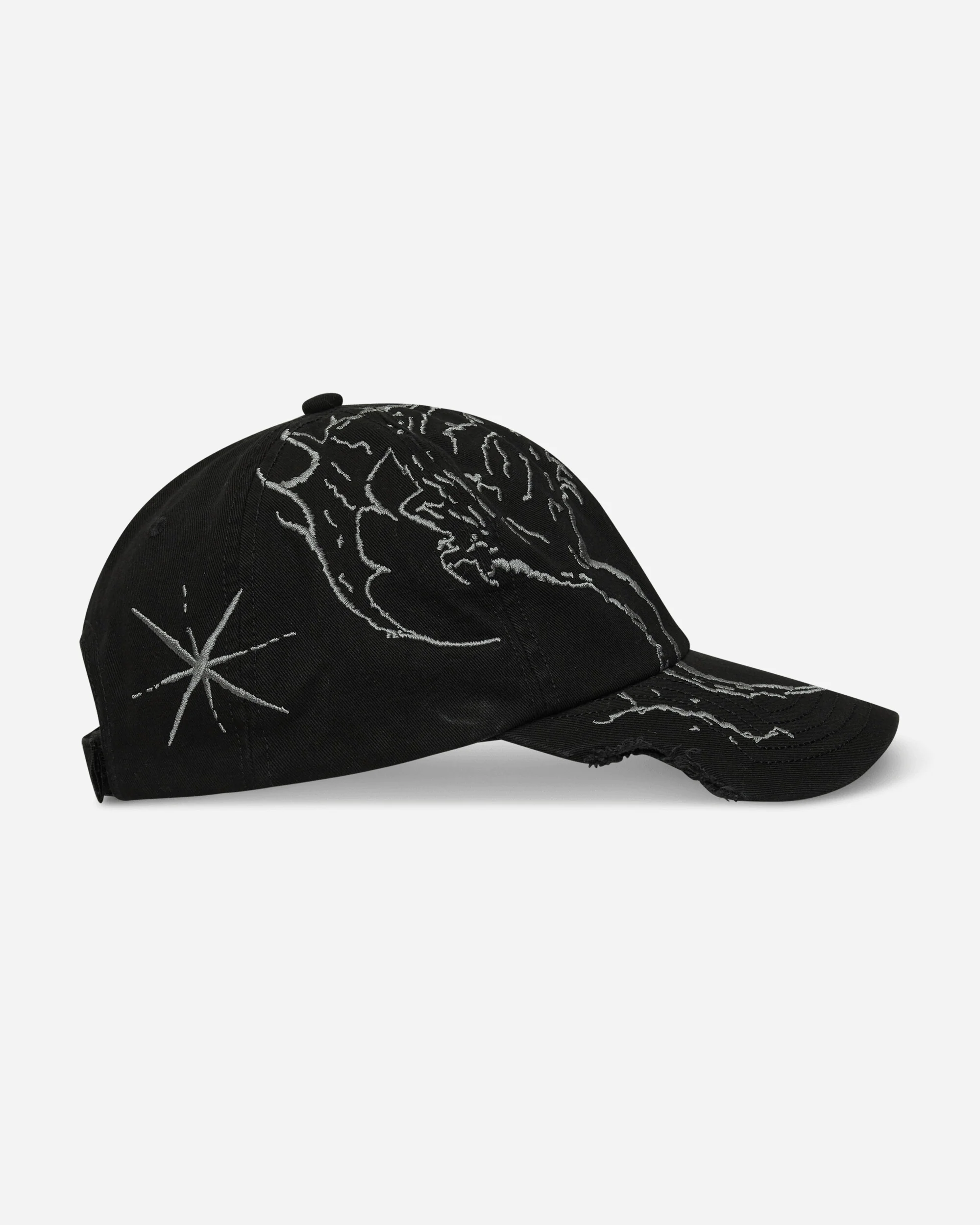 Ryli Embriodered 6-Panel Cap Washed Black - Image 5
