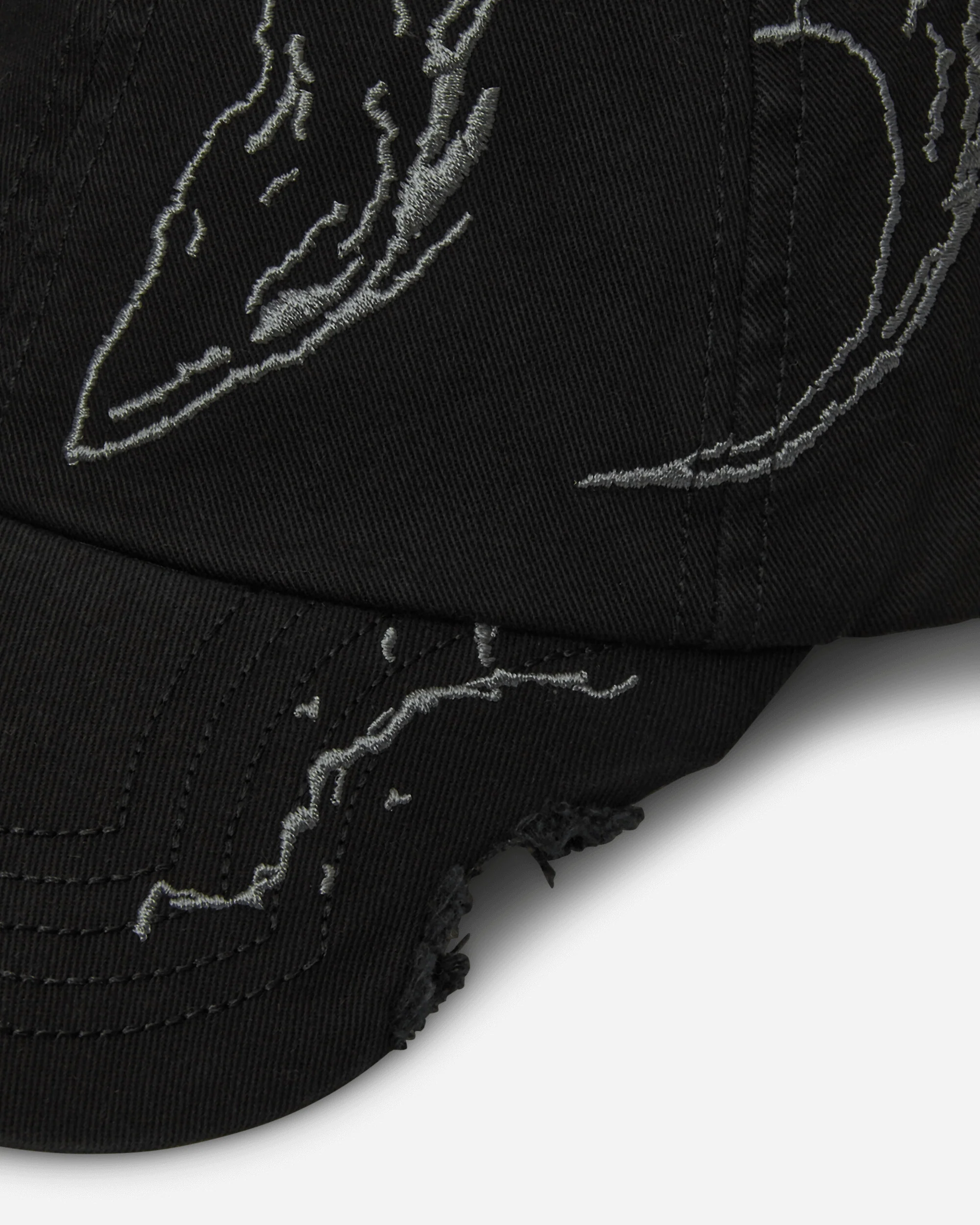 Ryli Embriodered 6-Panel Cap Washed Black - Image 6
