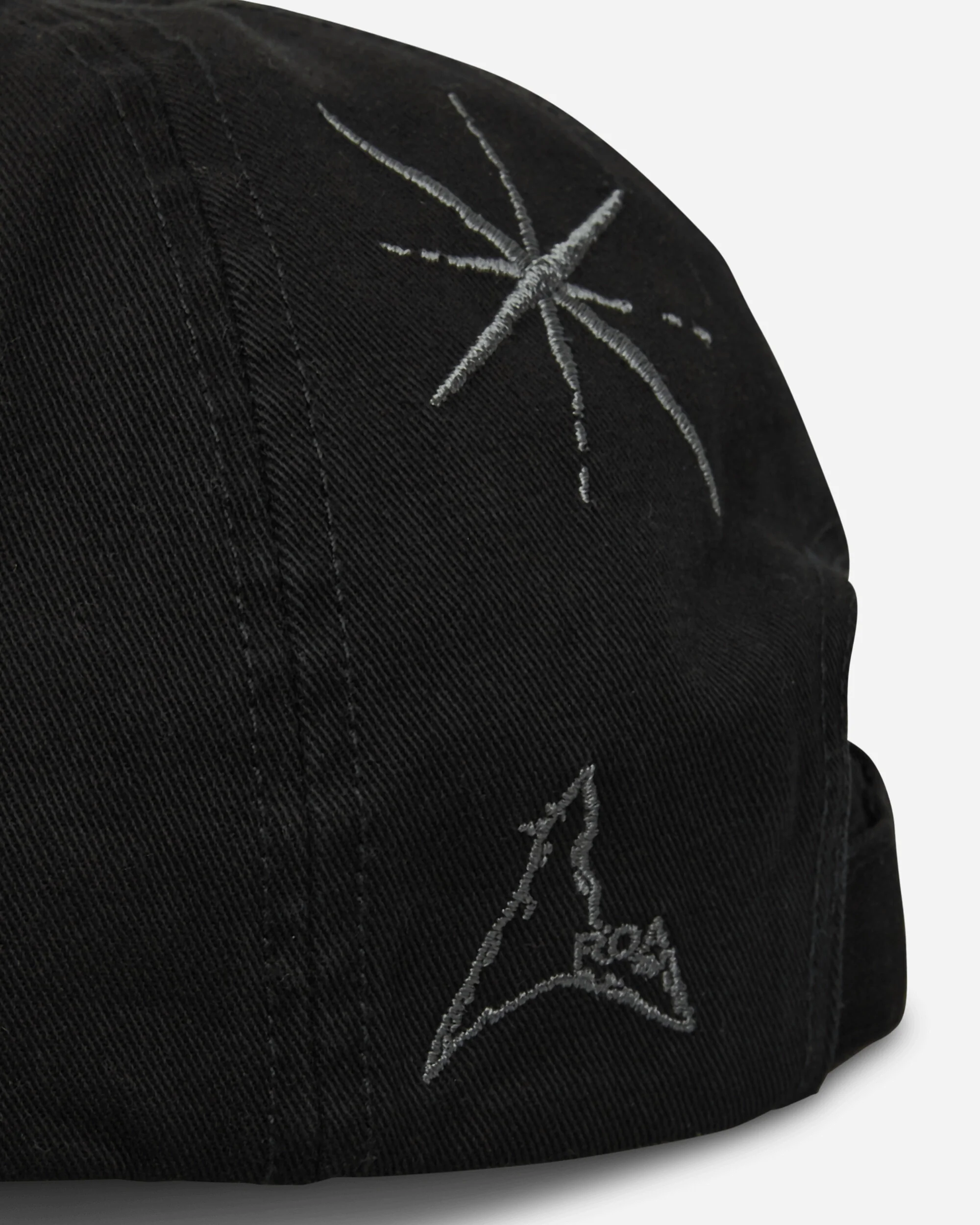 Ryli Embriodered 6-Panel Cap Washed Black - Image 7