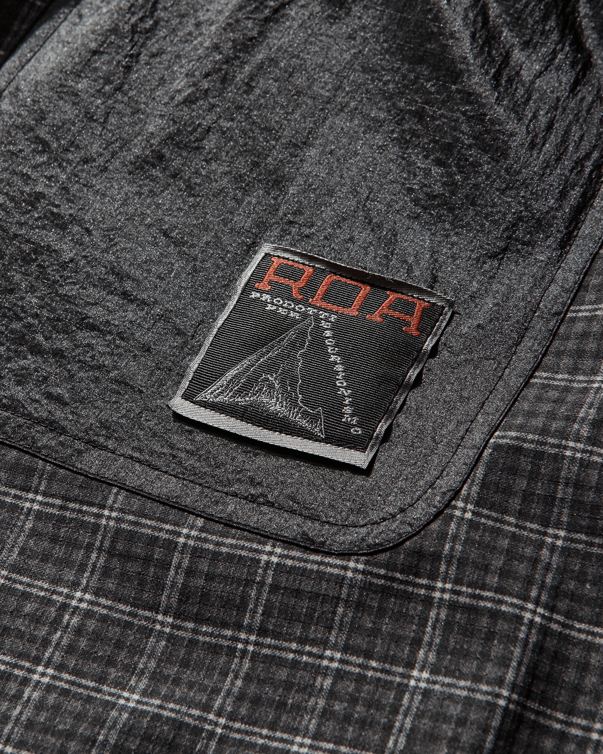 Men's Aaair FloWeave Printed Check Elasticated Waistband Pants Anthracite - Image 3