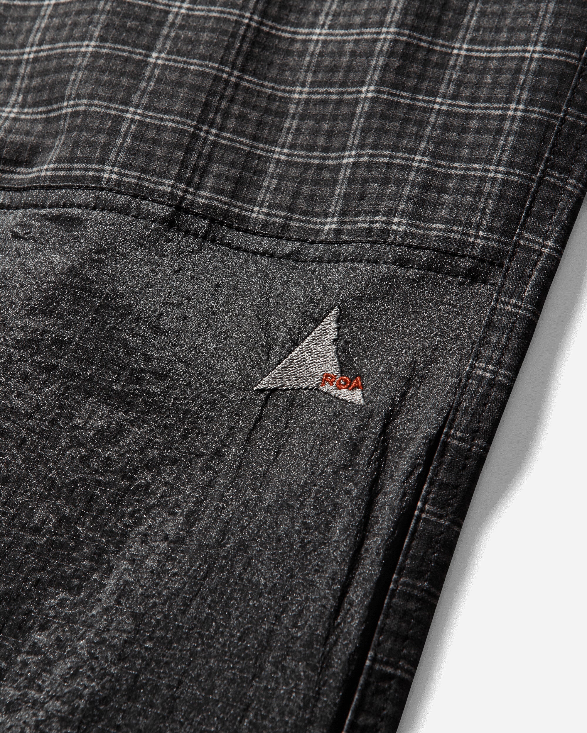 Men's Aaair FloWeave Printed Check Elasticated Waistband Pants Anthracite - Image 4