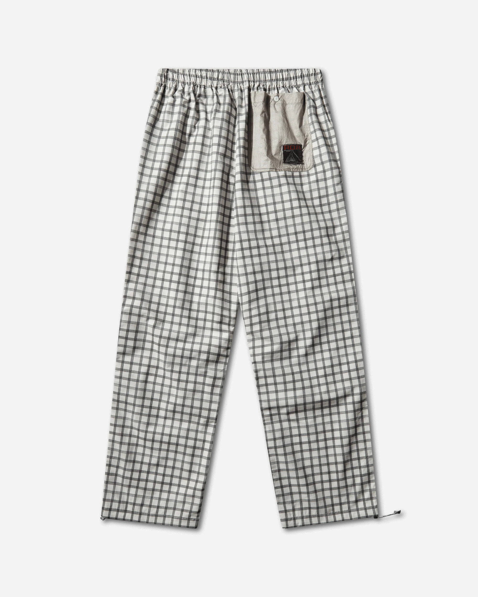 Men's Aaair FloWeave Printed Check Elasticated Waistband Pants White - Image 2