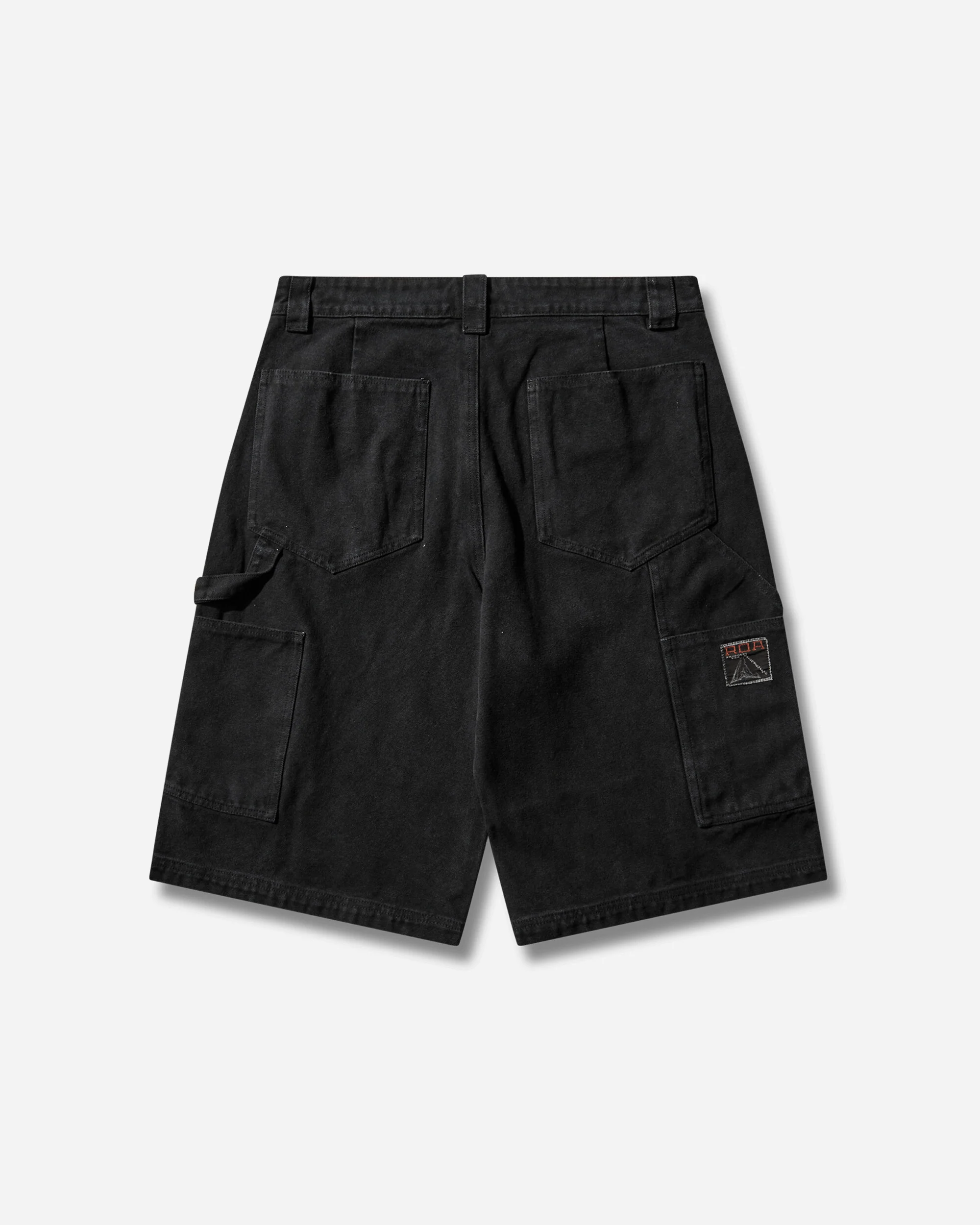 Men's Ash Canvas Shorts Washed Black - Image 2