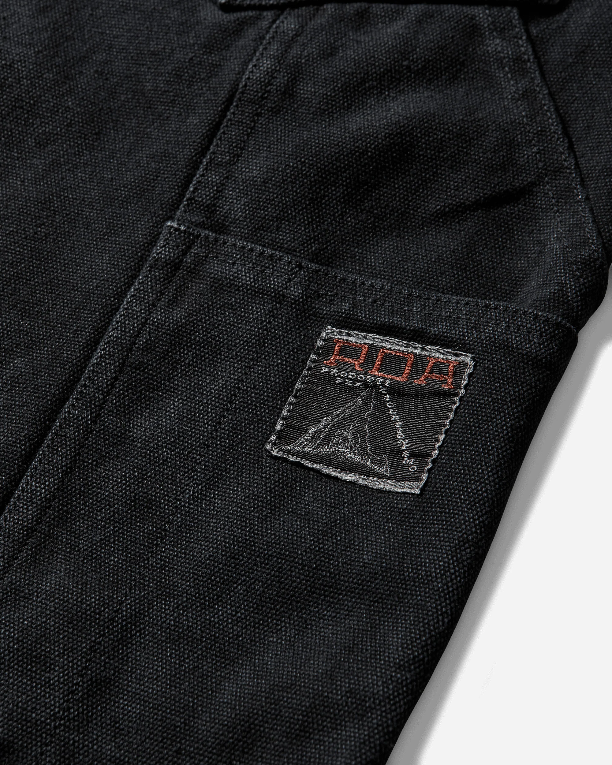 Men's Ash Canvas Shorts Washed Black - Image 3