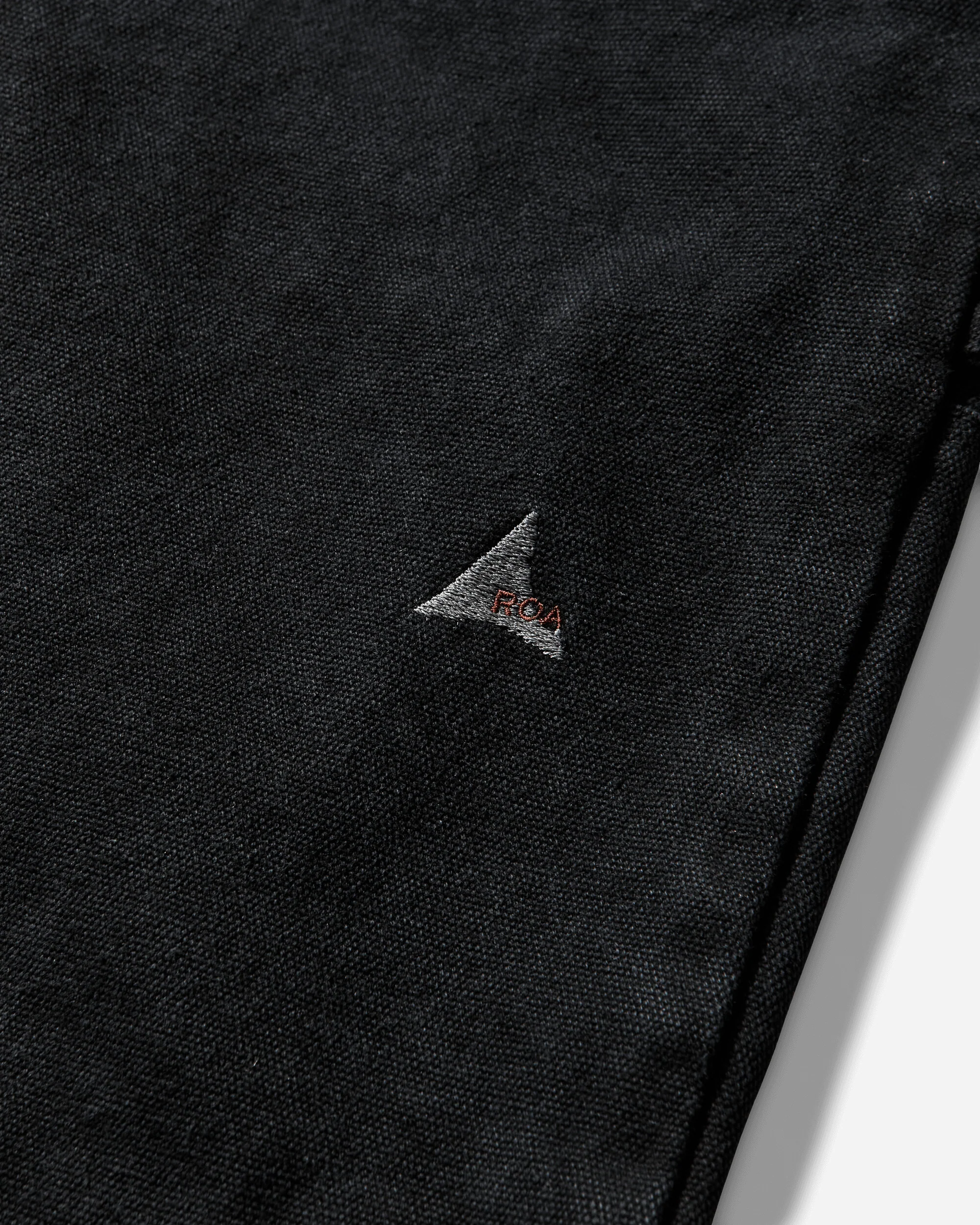 Men's Ash Canvas Shorts Washed Black - Image 4