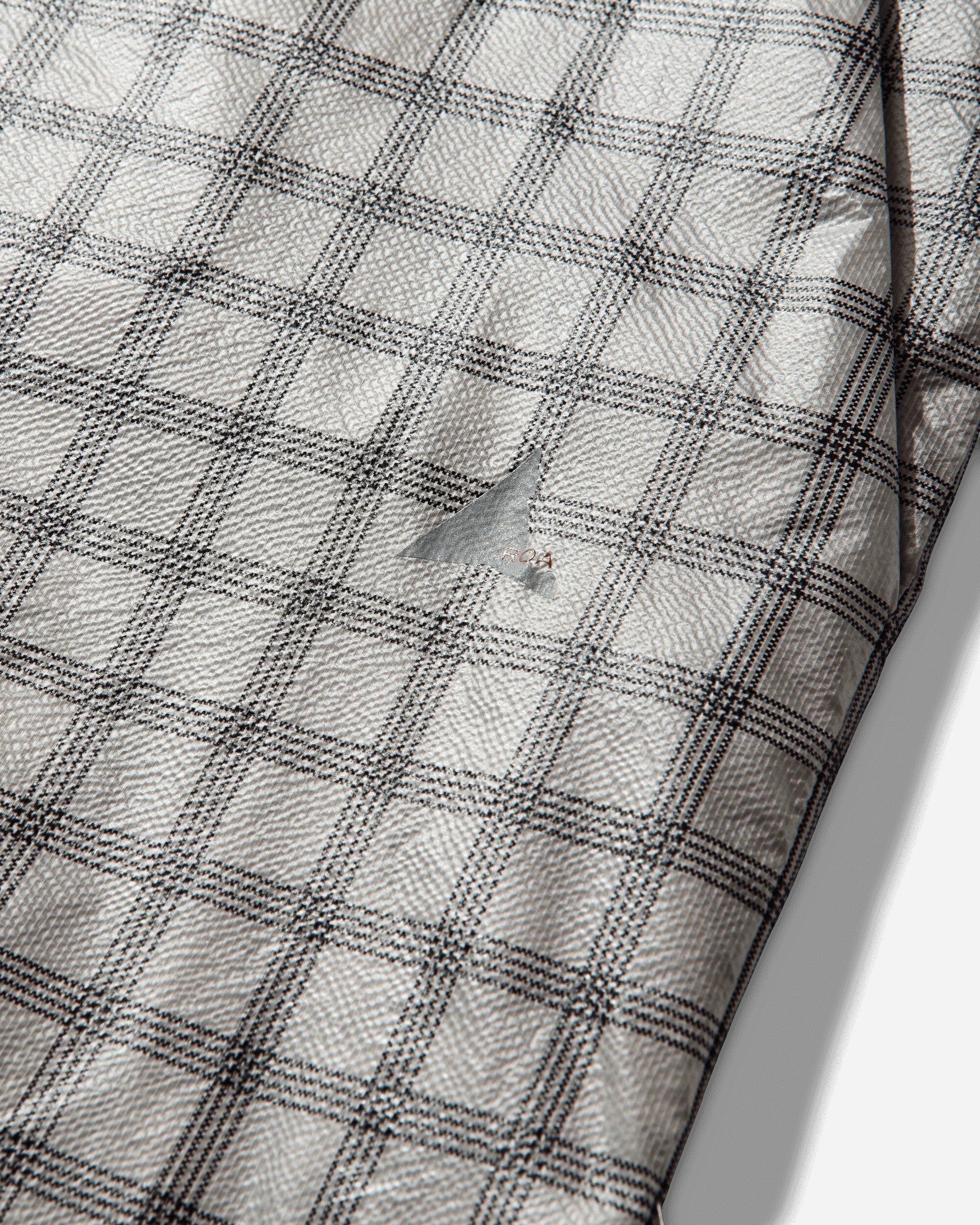 Women's Nia See Through Printed Check Mid Skirt White - Image 3