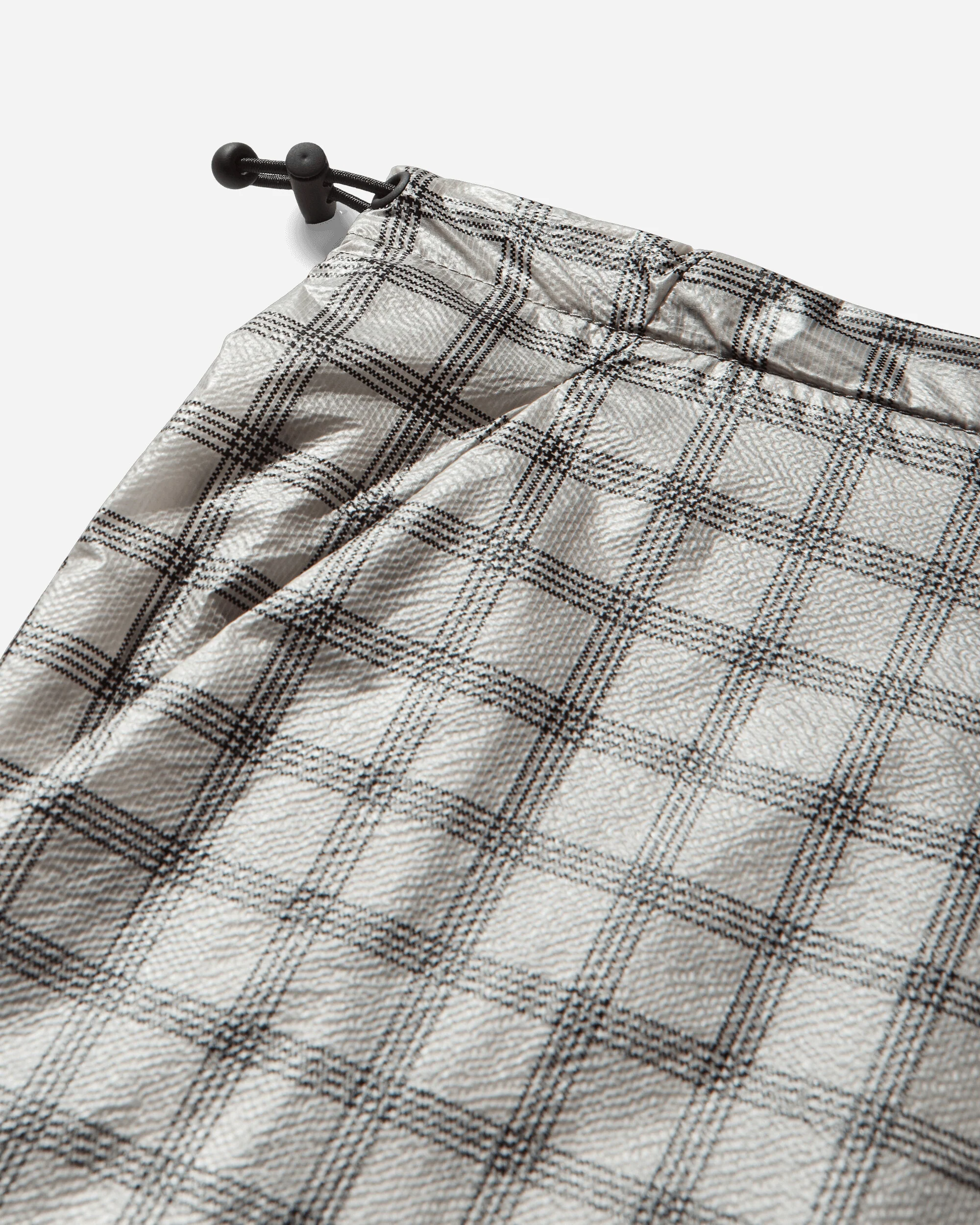 Women's Nia See Through Printed Check Mid Skirt White - Image 4