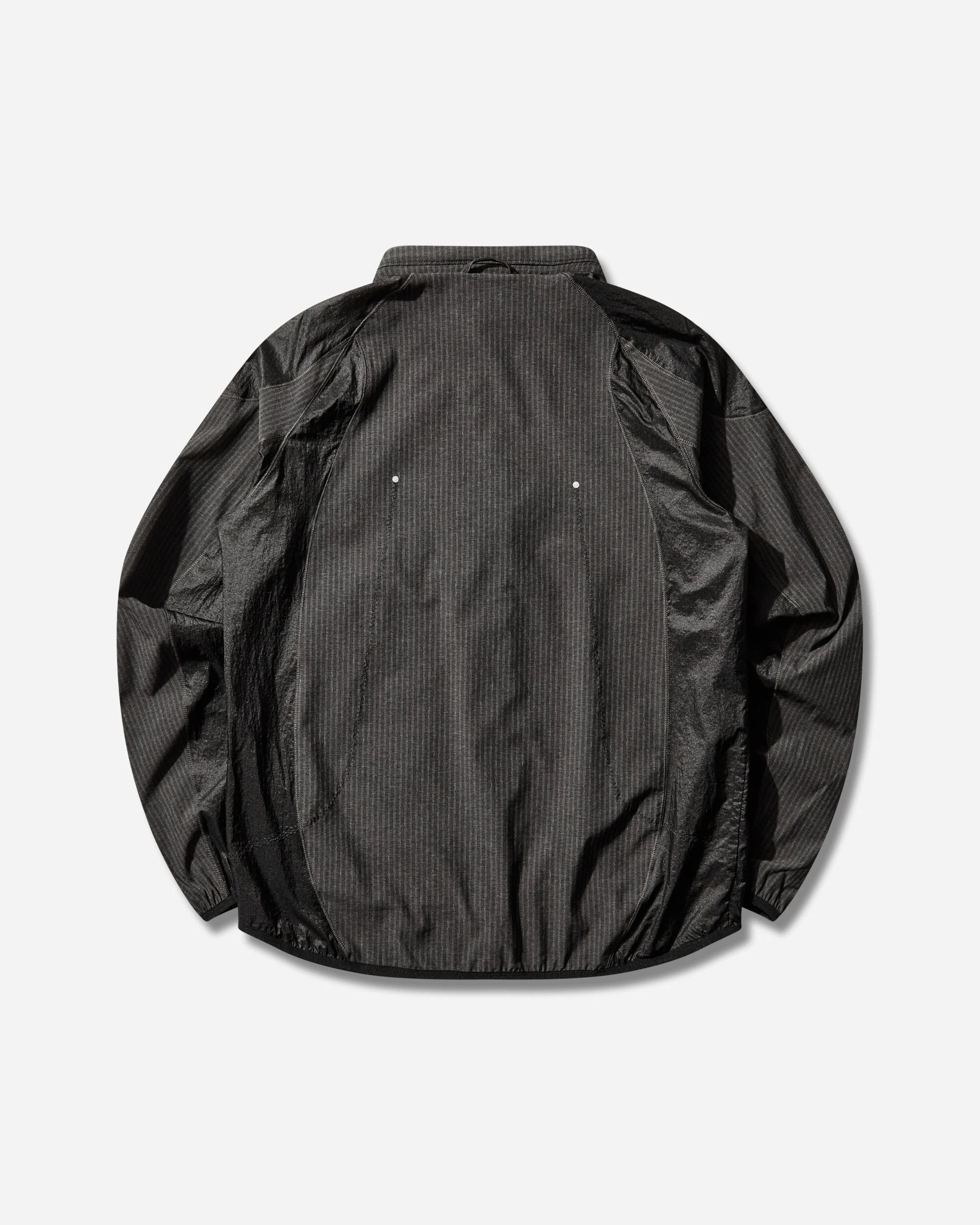 Men's Numb Pinstriped Hooded Wind Jacket Black - Image 2