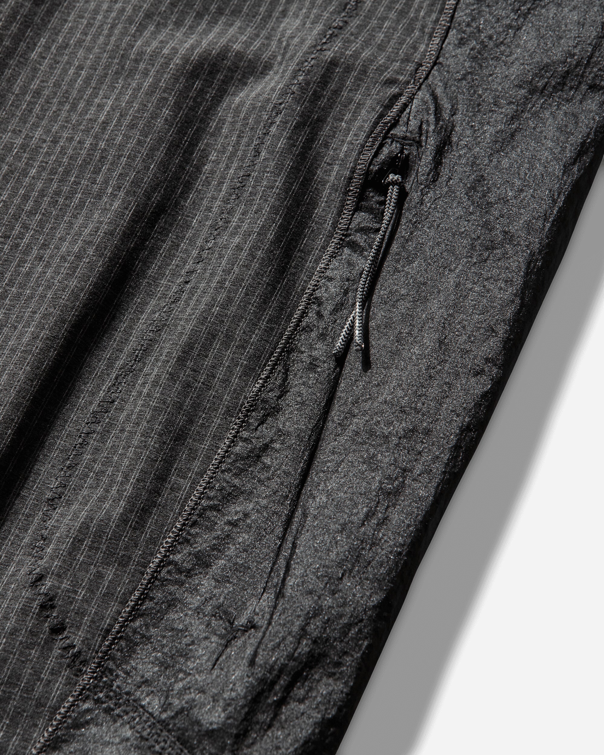 Men's Numb Pinstriped Hooded Wind Jacket Black - Image 4