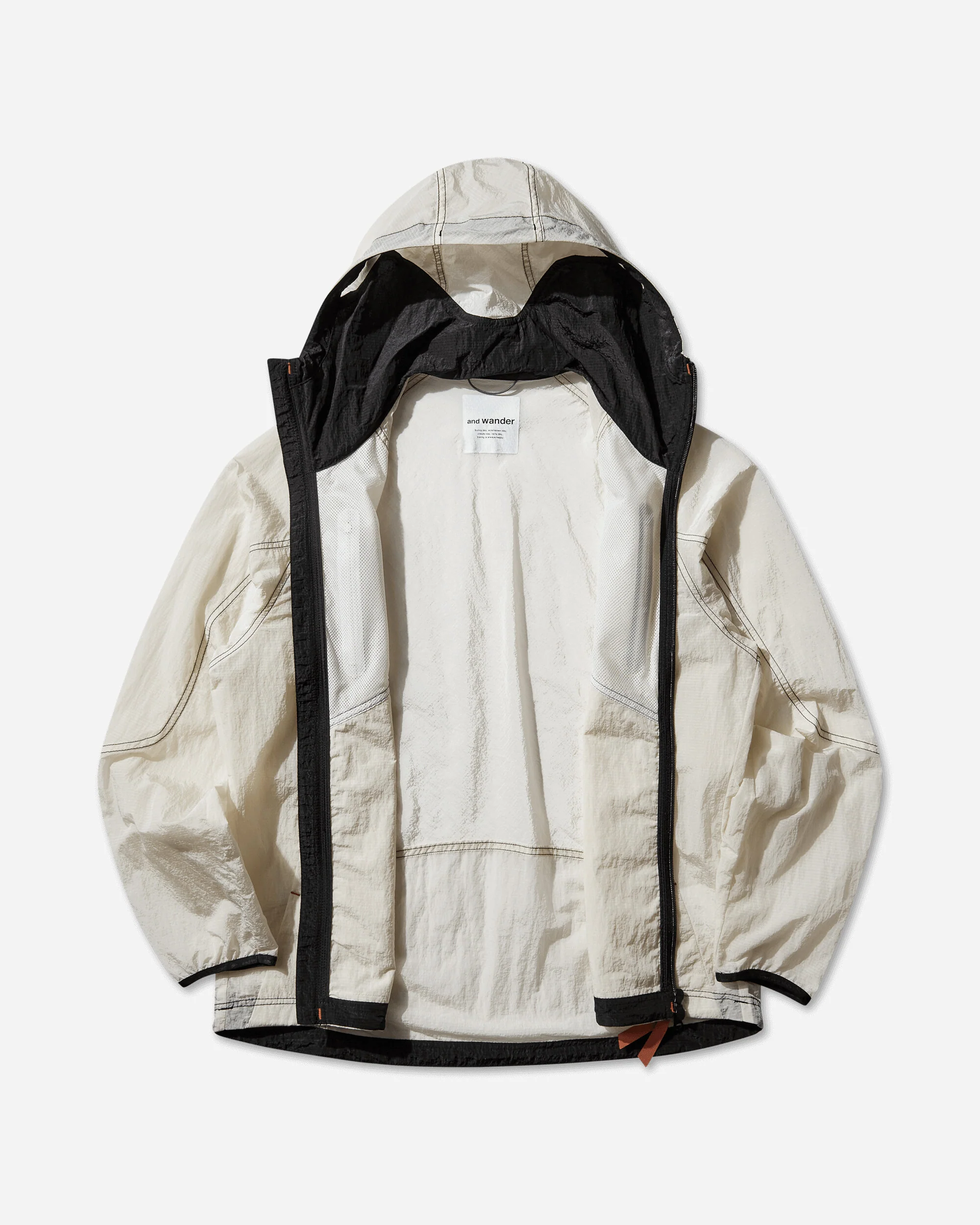 and wander Ripstop Wind Jacket Off White - Image 3